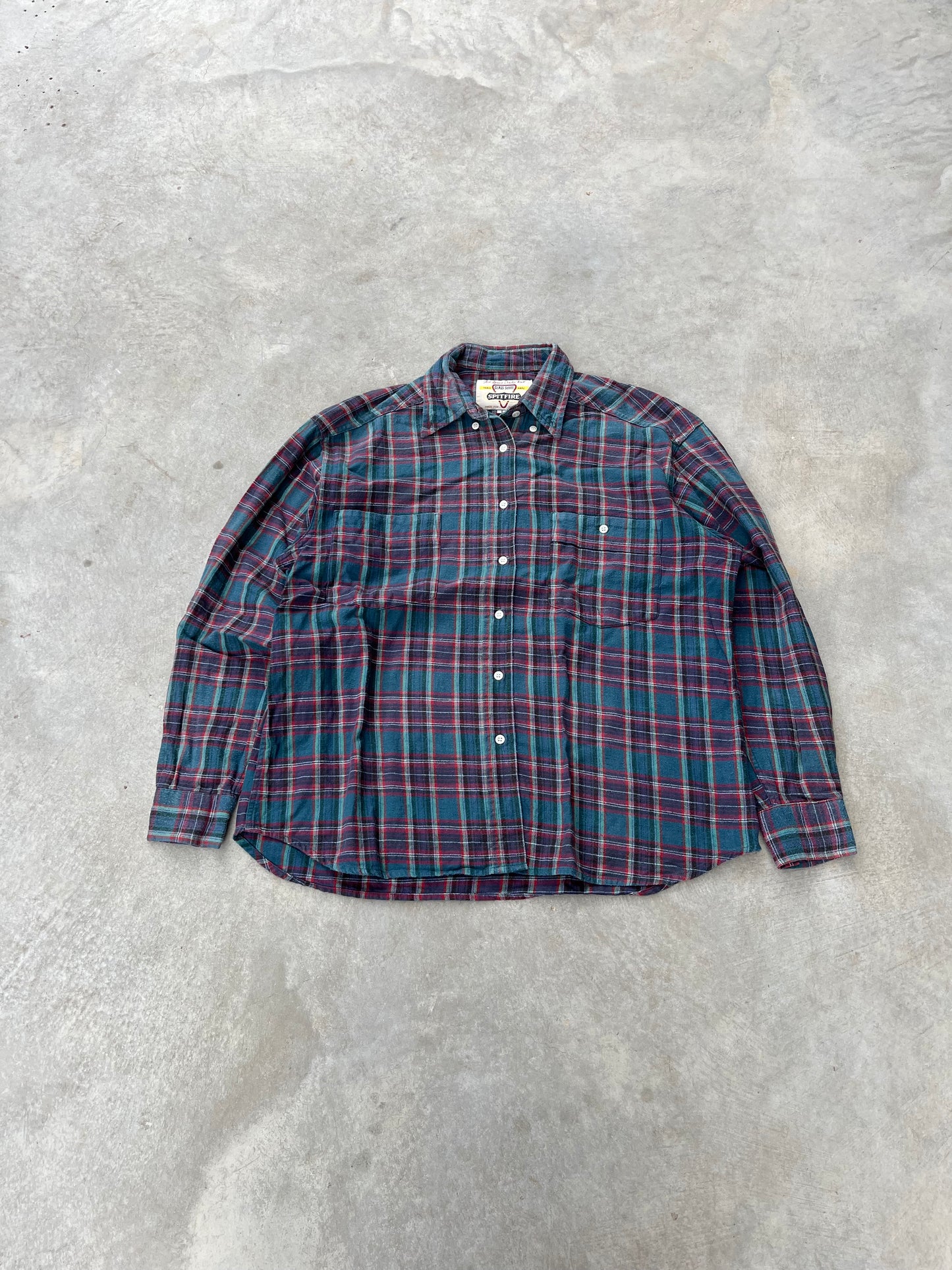 1970S - PLAID FLANNEL LONGSLEEVE - M
