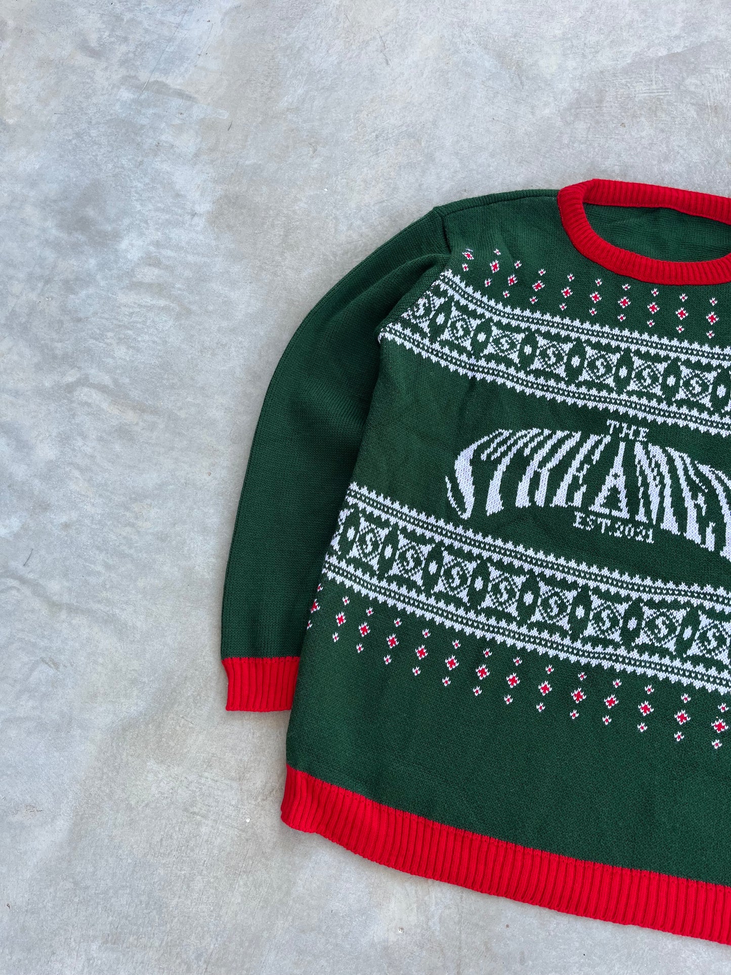 2000S - THE STREAMERS GREEN SWEATER - M