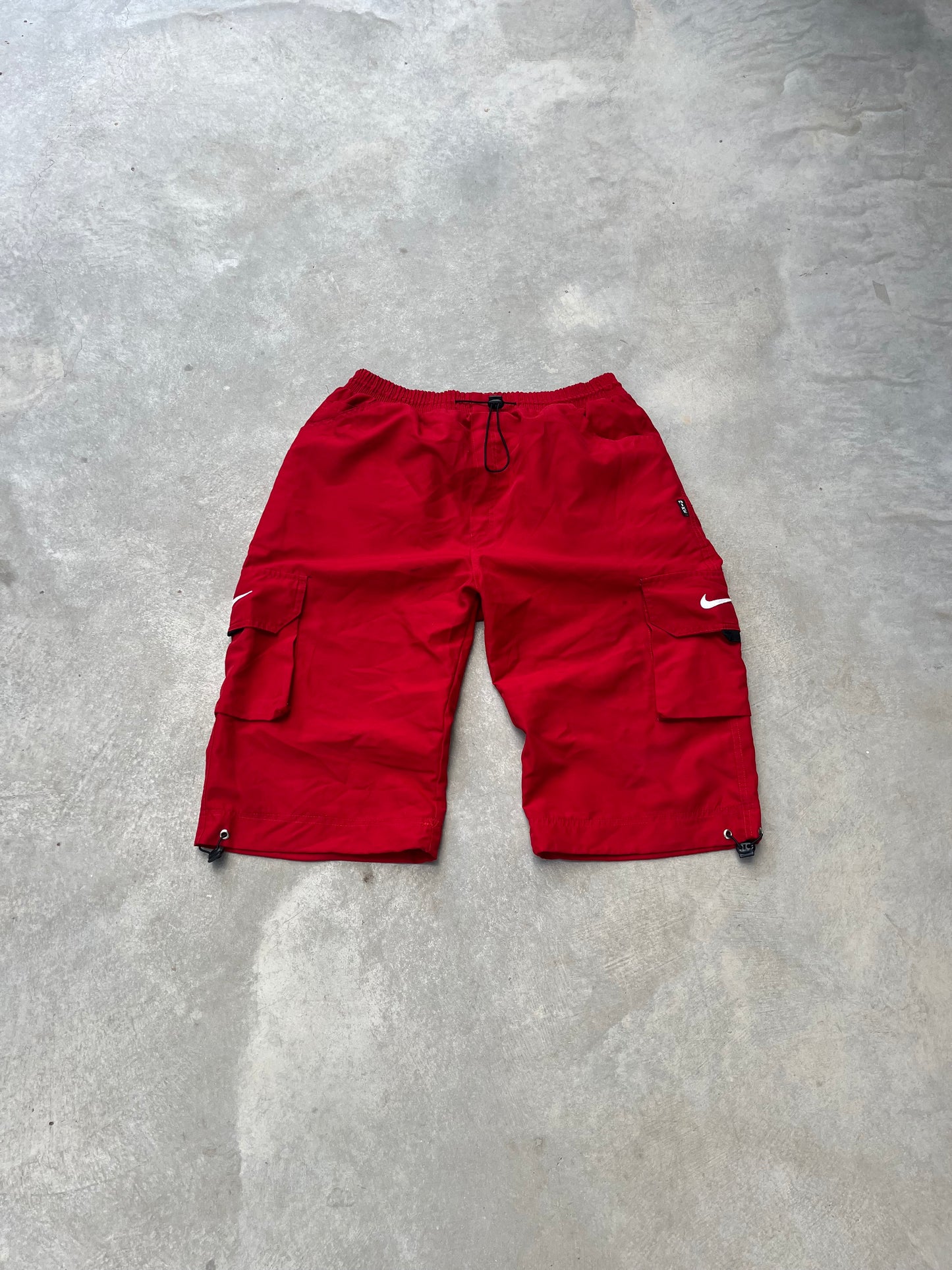 2000S - RED NIKE BAGGY 3/4 PANTS - XL