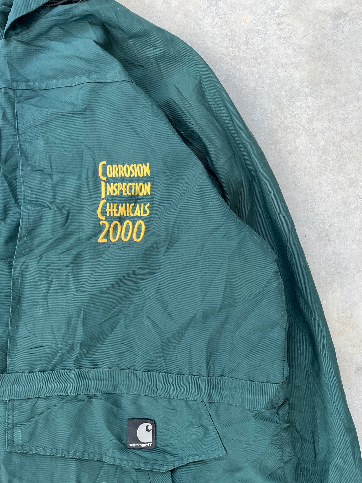 2000S - CARHARTT GREEN WORK COAT - XXL