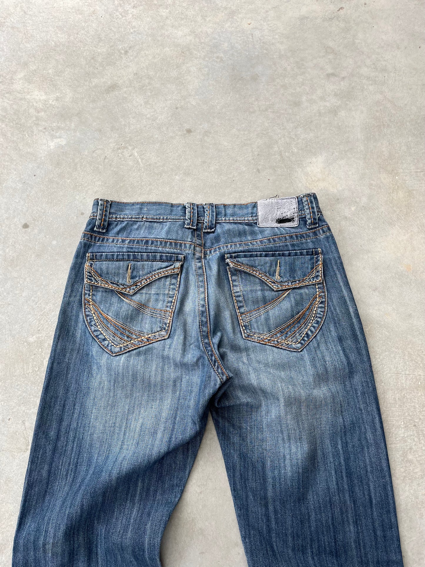 2000S - STRAIGHT LEG FADED JEANS - 34