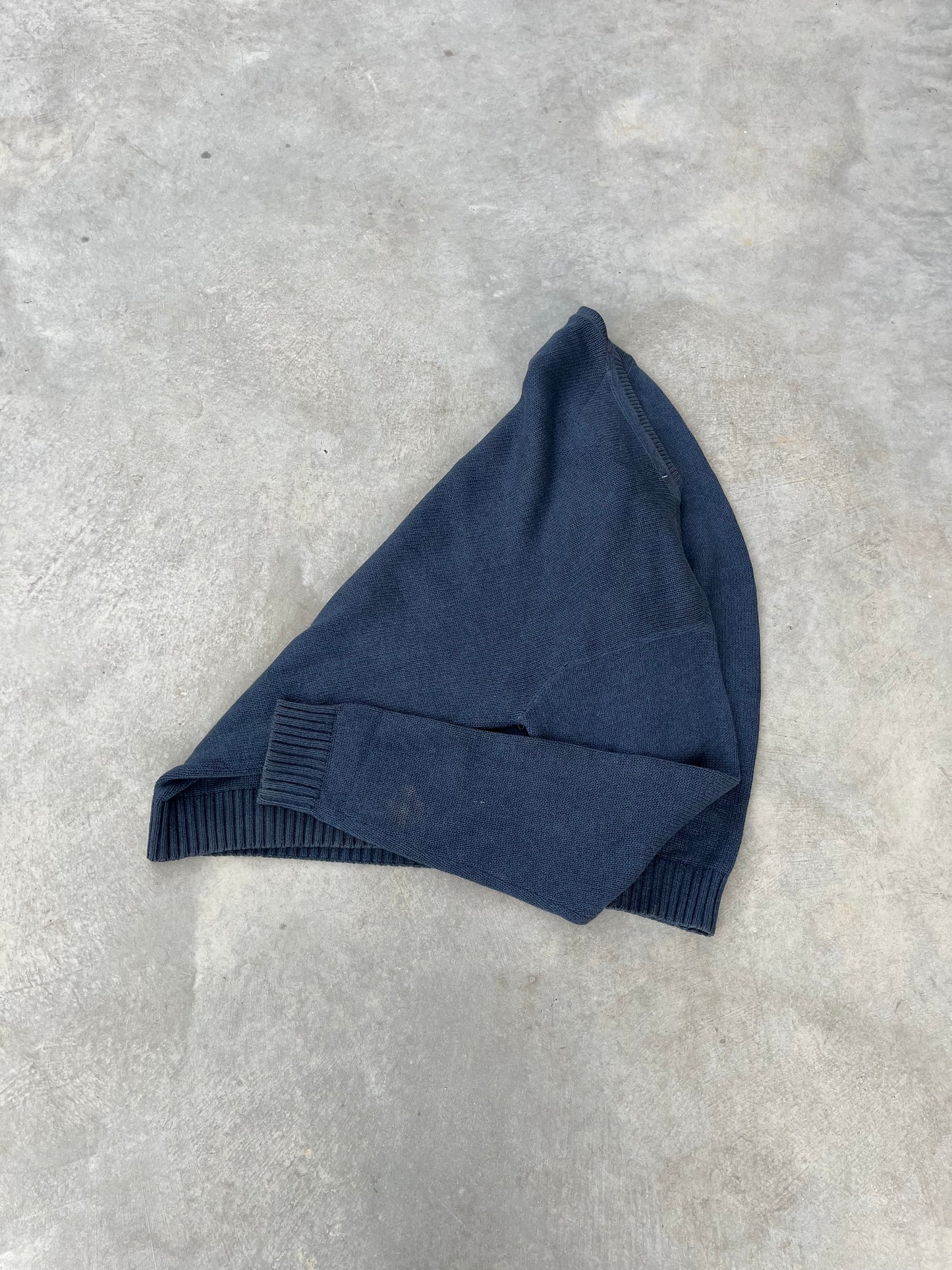 1990S - TOMMY HILFIGER GRAY/BLUE SWEATER - L