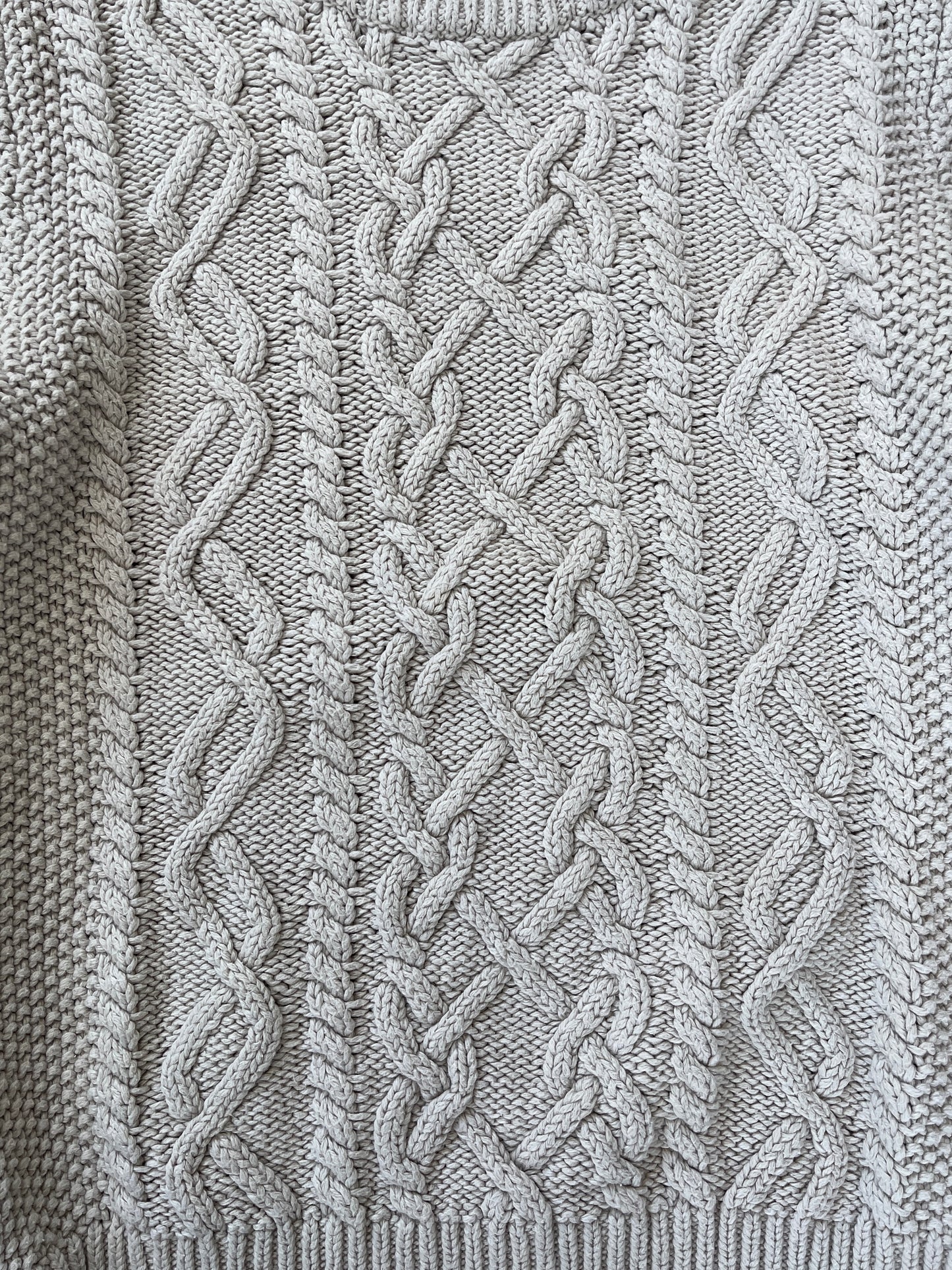 1990S - OFF WHITE KNITTED SWEATER - M