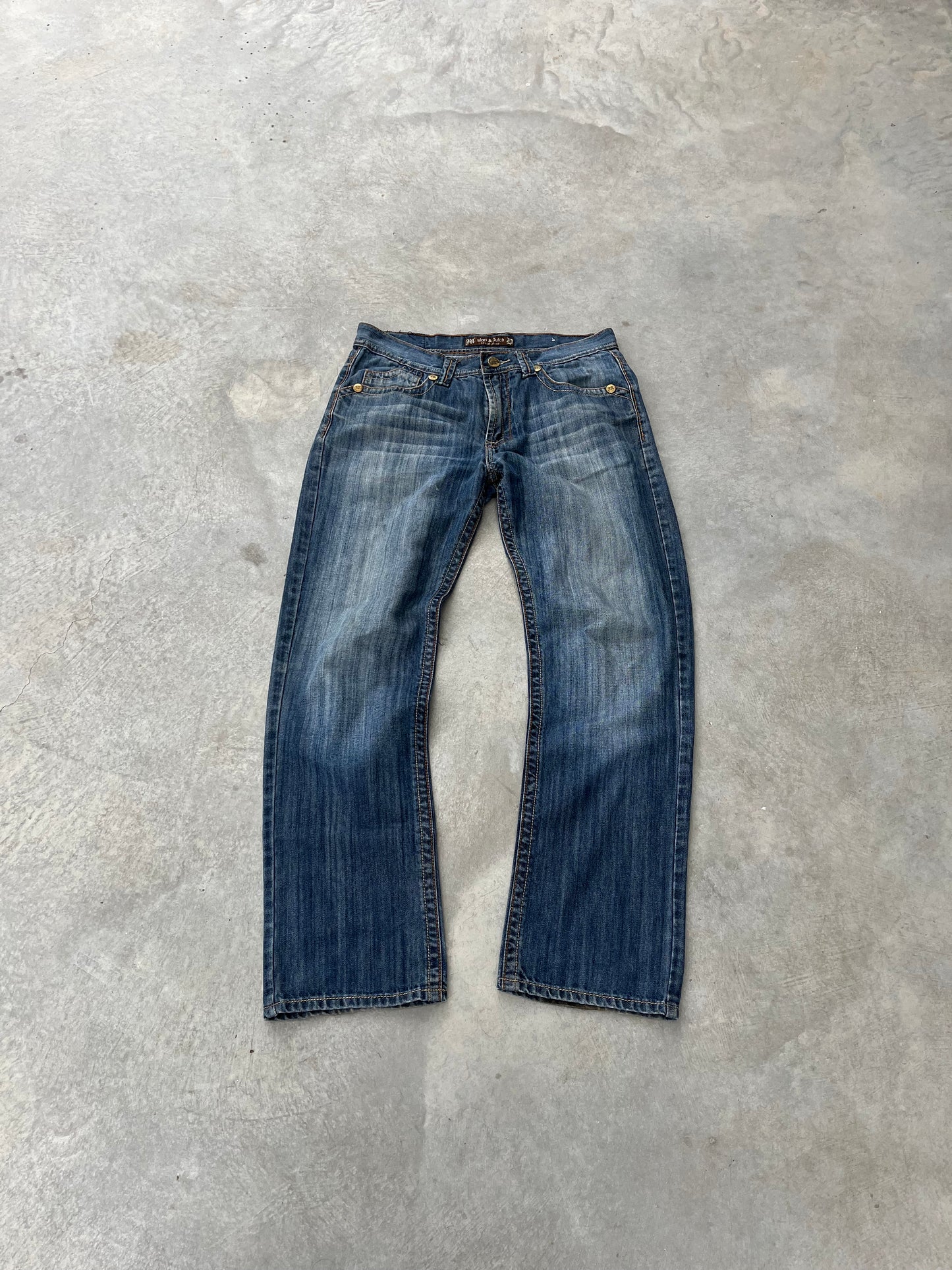 2000S - STRAIGHT LEG FADED JEANS - 34