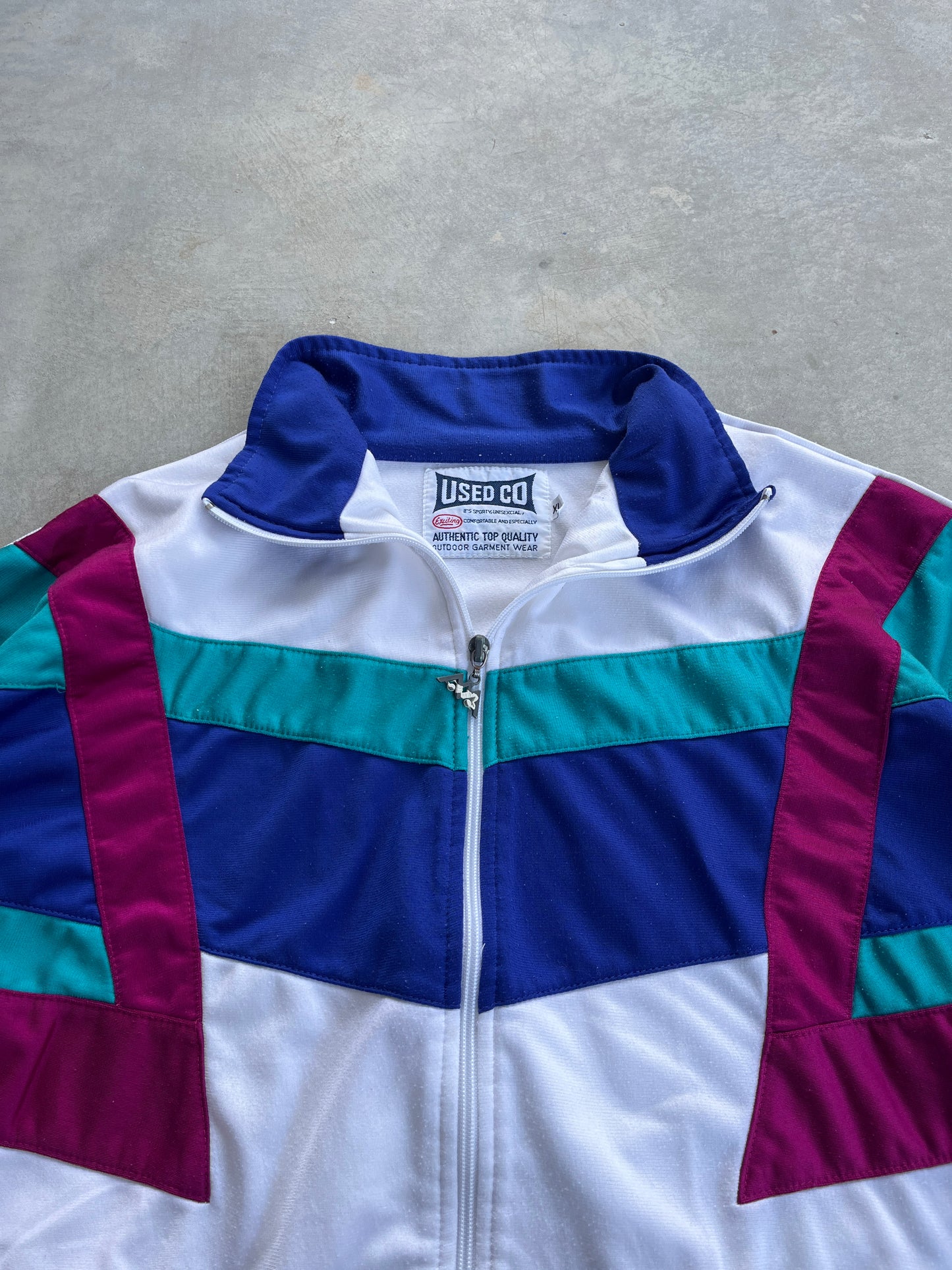 1990S - MULTICOLOR SPORTS JACKET - L