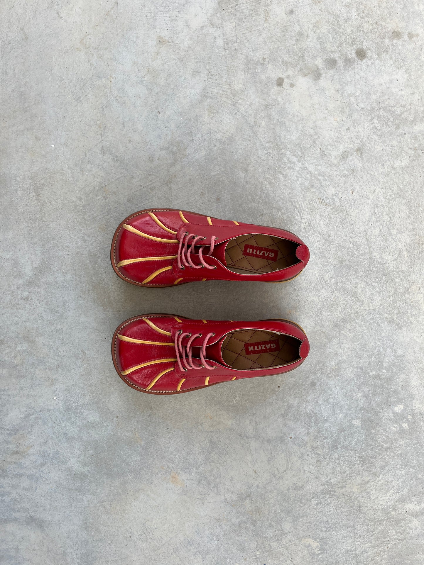 1990S - RARE GAZITH LACE UP CLUB SHOES - 38
