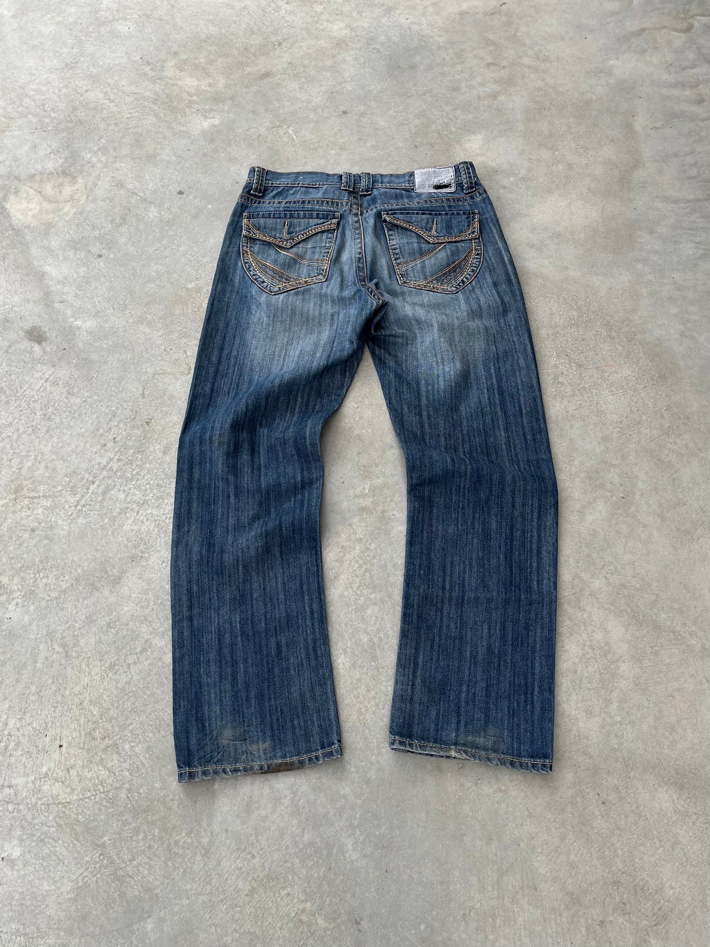 2000S - STRAIGHT LEG FADED JEANS - 34