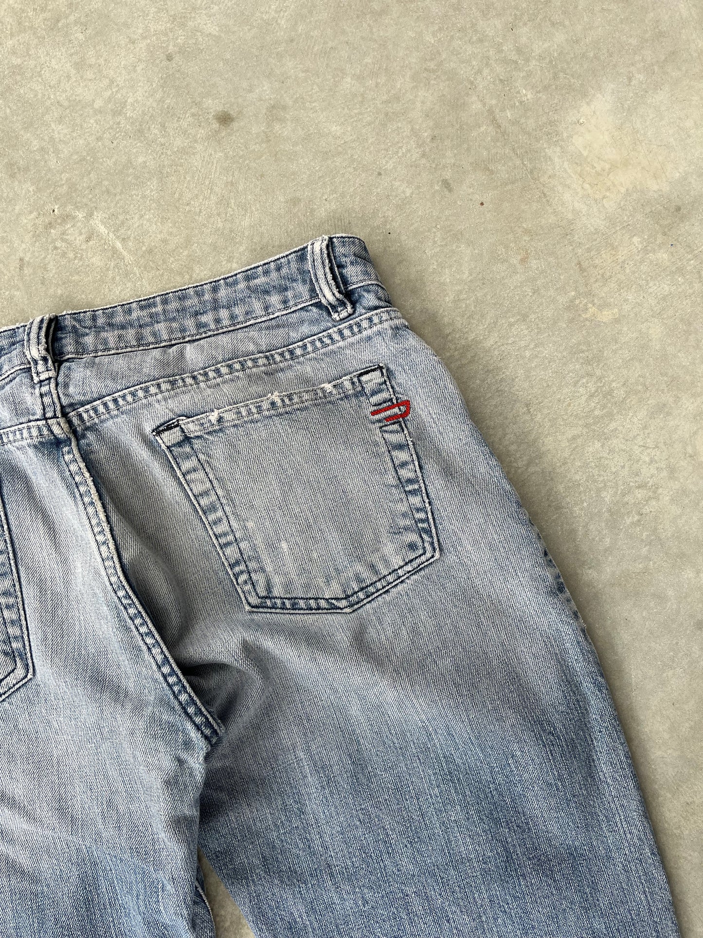 2000S - DIESEL FADED BOOTCUT JEANS - 44