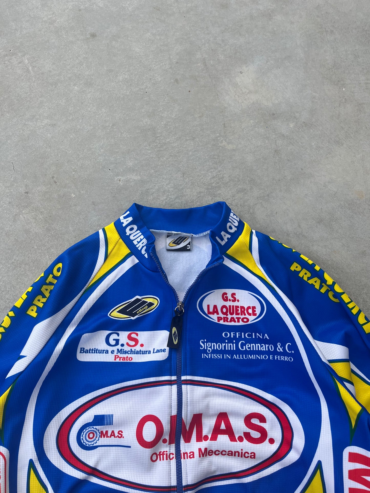 1990S - BIKE CYCLING LONGSLEEVE ZIP UP - S