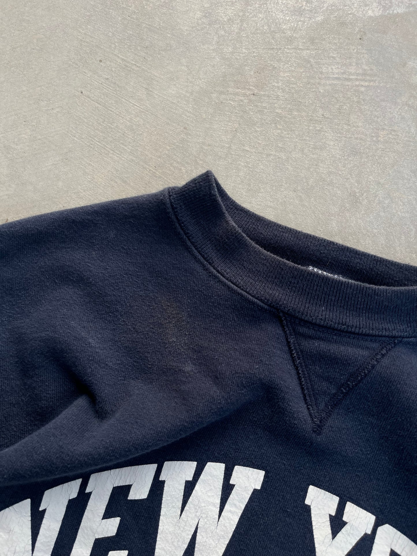 1990S - CHAMPION „NEW YORK UNIVERSITY“ NAVY CREWNECK - XL