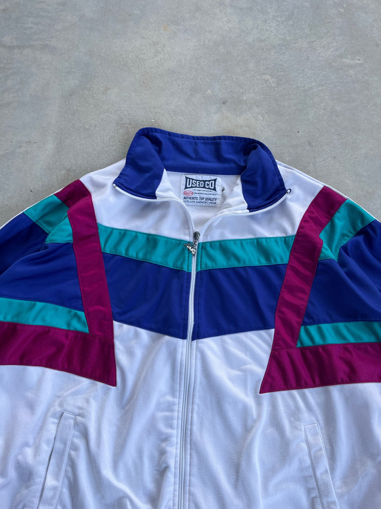 1990S - MULTICOLOR SPORTS JACKET - L
