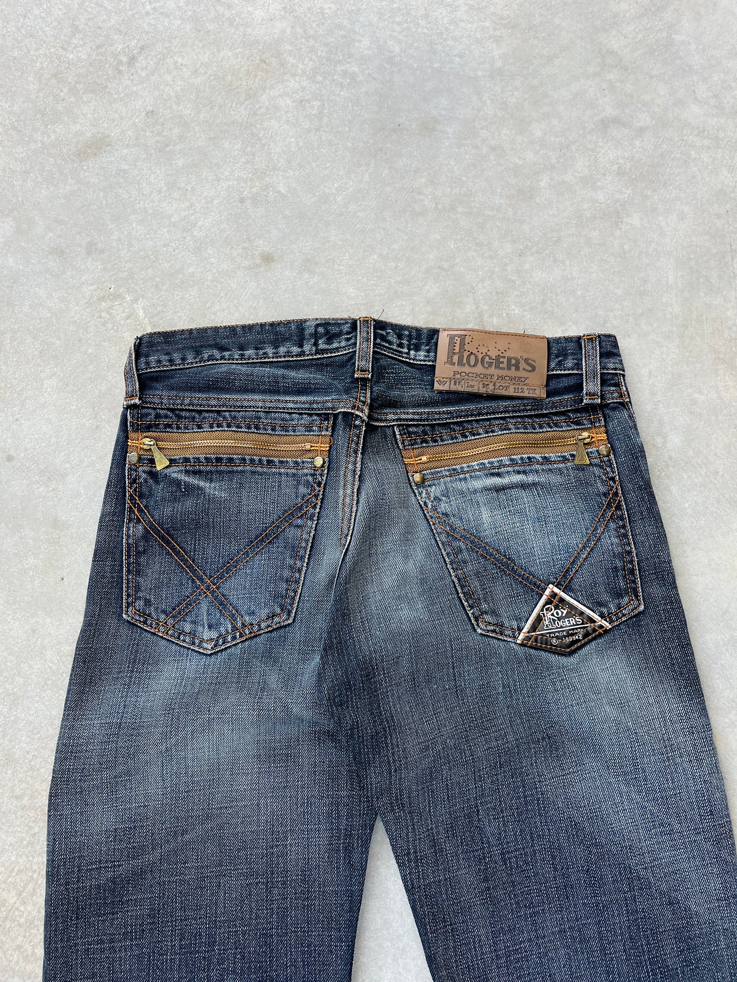 2000S - STRAIGHT LEG FADED JEANS - 38