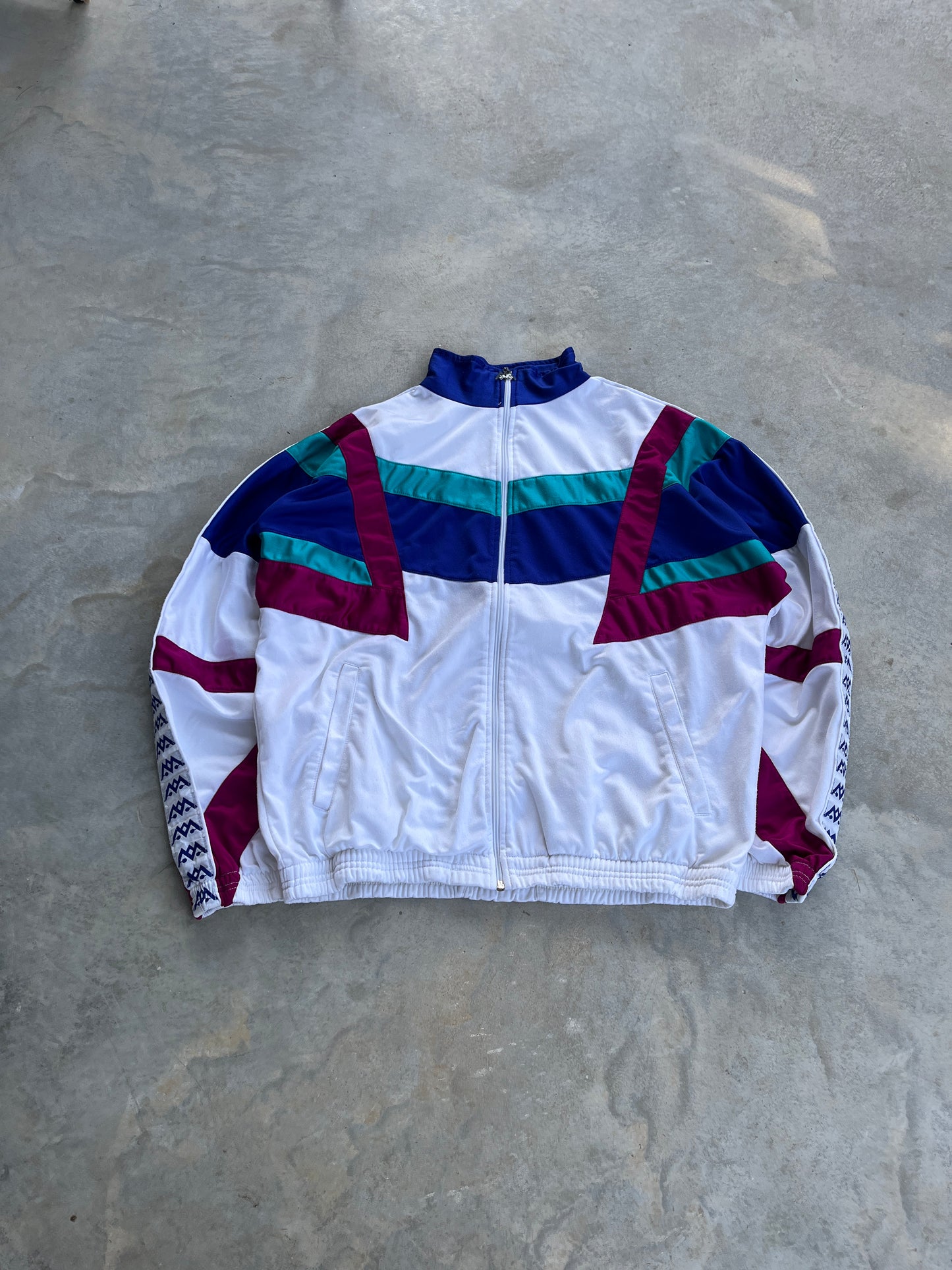 1990S - MULTICOLOR SPORTS JACKET - L
