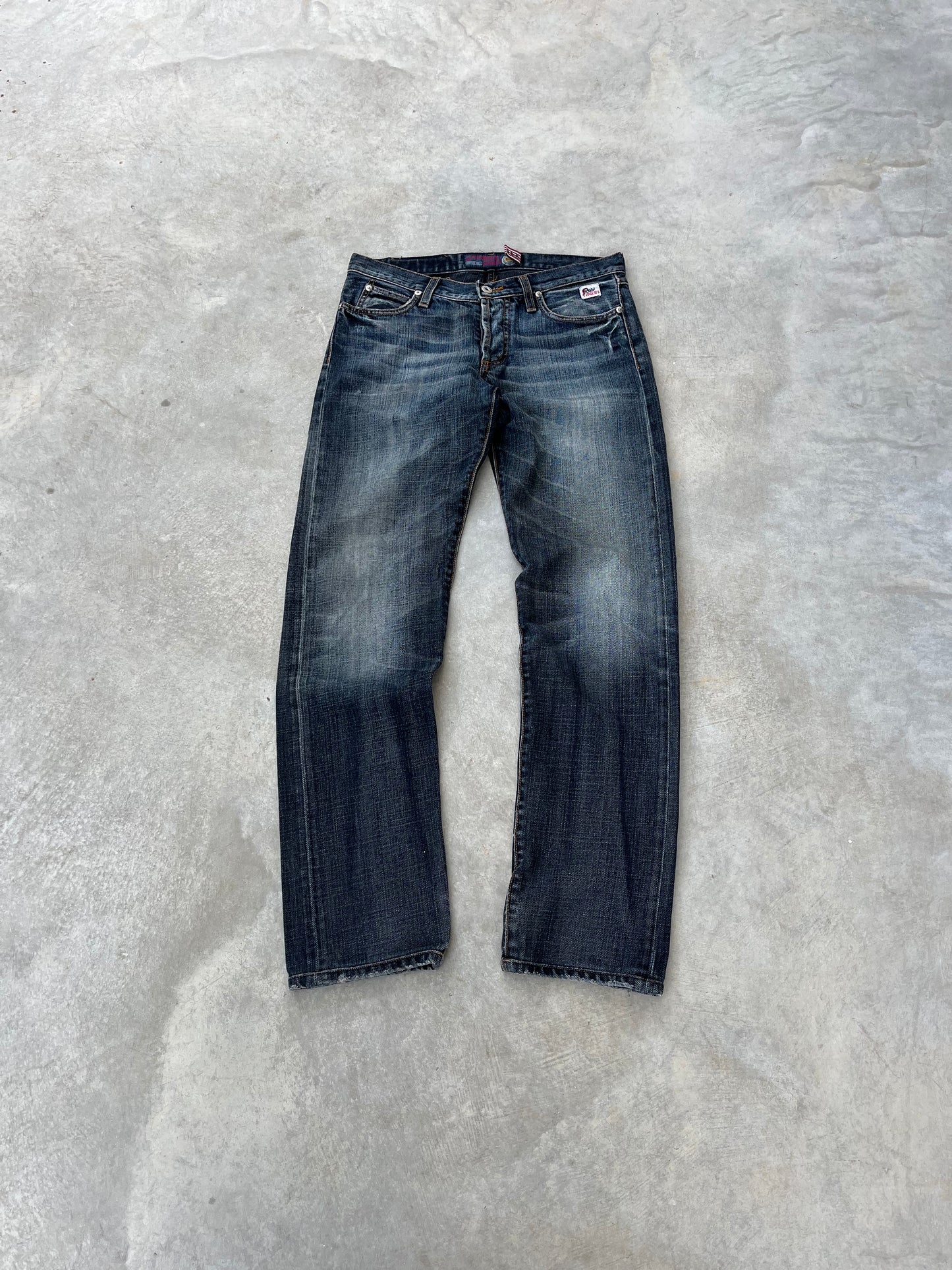 2000S - STRAIGHT LEG FADED JEANS - 38