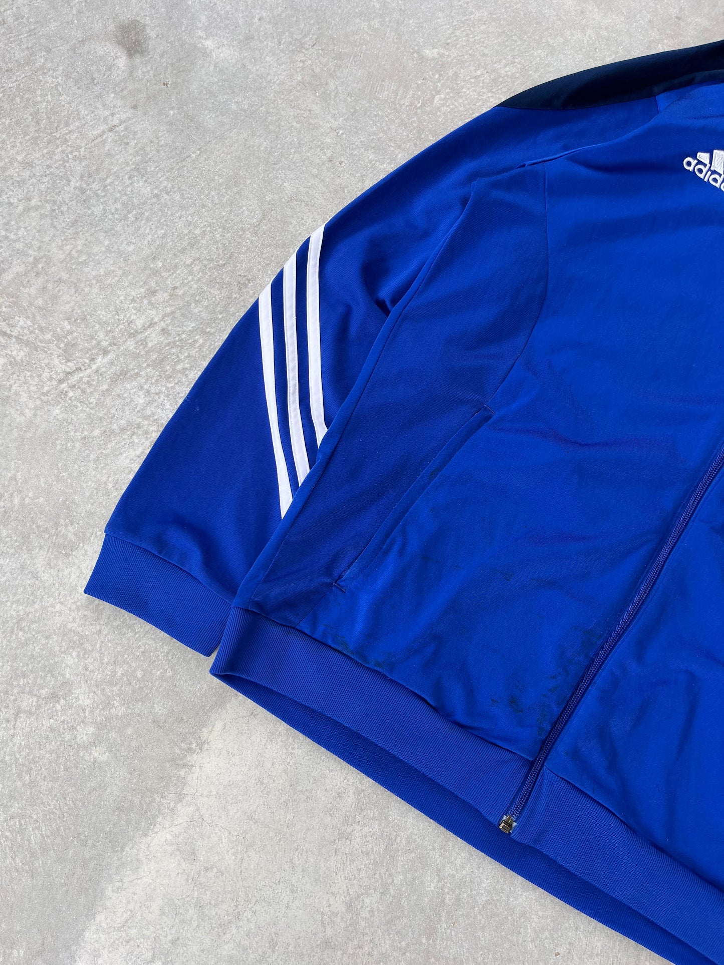 2000S - BLUE ADIDAS SPORT JACKET - L