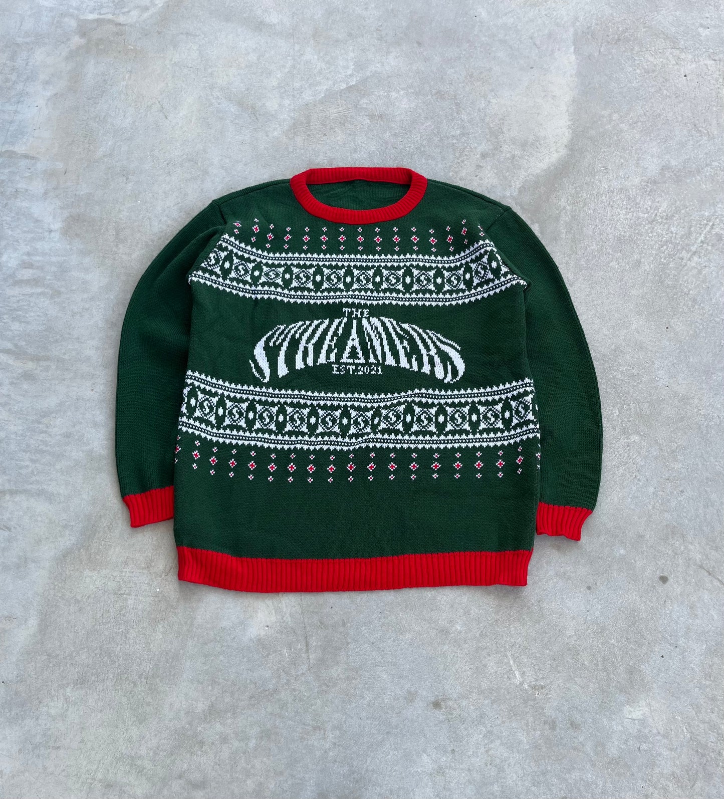 2000S - THE STREAMERS GREEN SWEATER - M