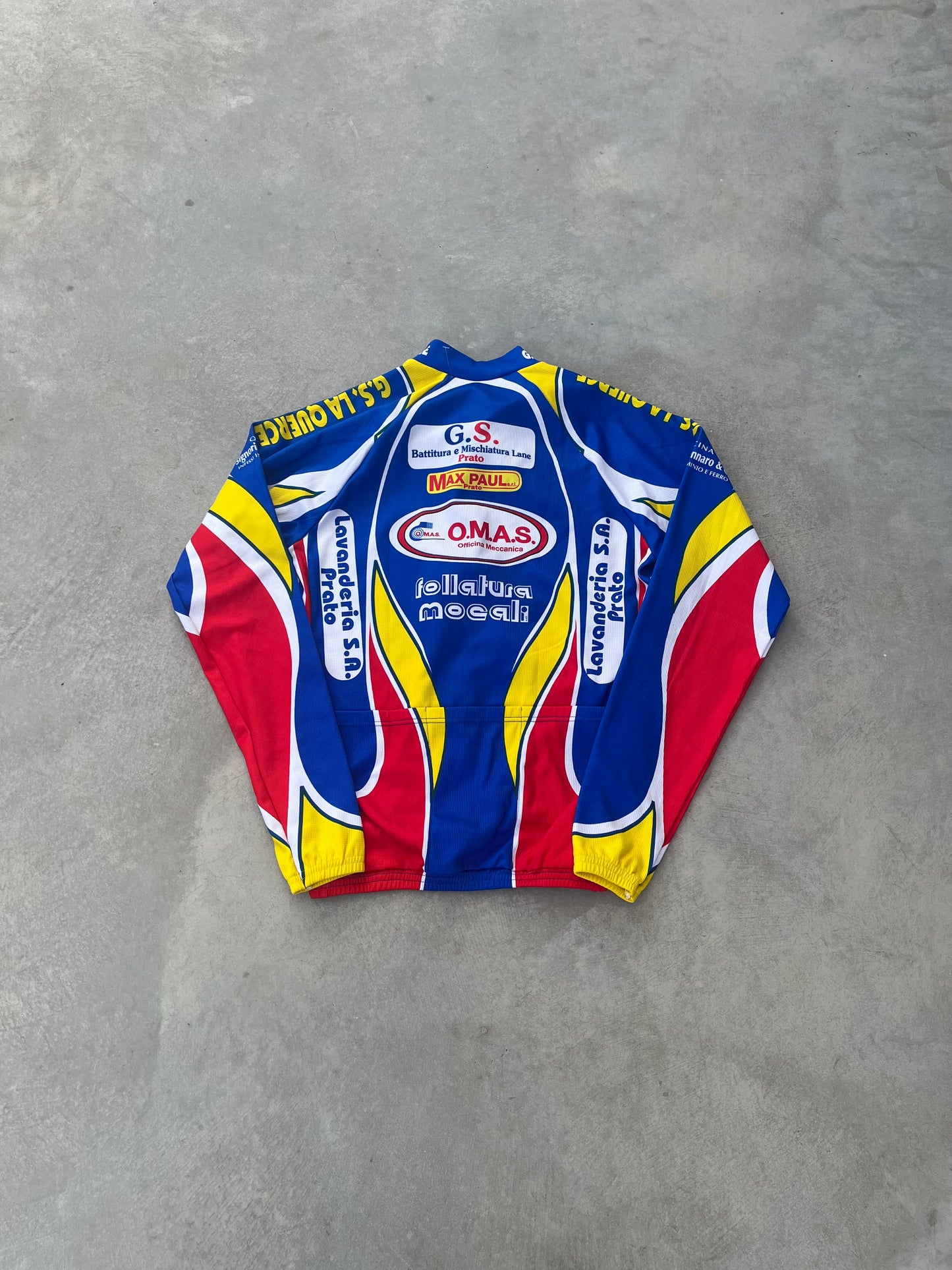 1990S - BIKE CYCLING LONGSLEEVE ZIP UP - S