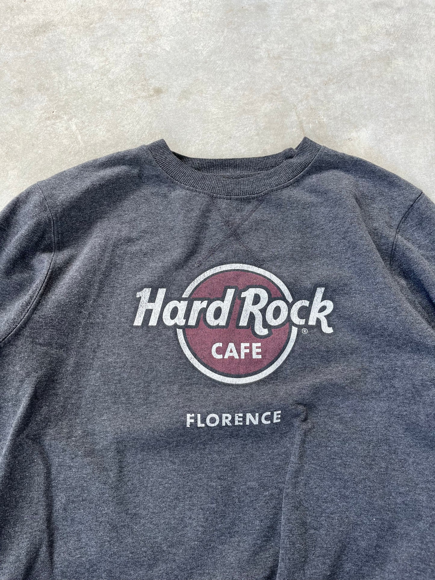 2000S - GRAY HARD ROCK CAFE SWEATSHIRT - M