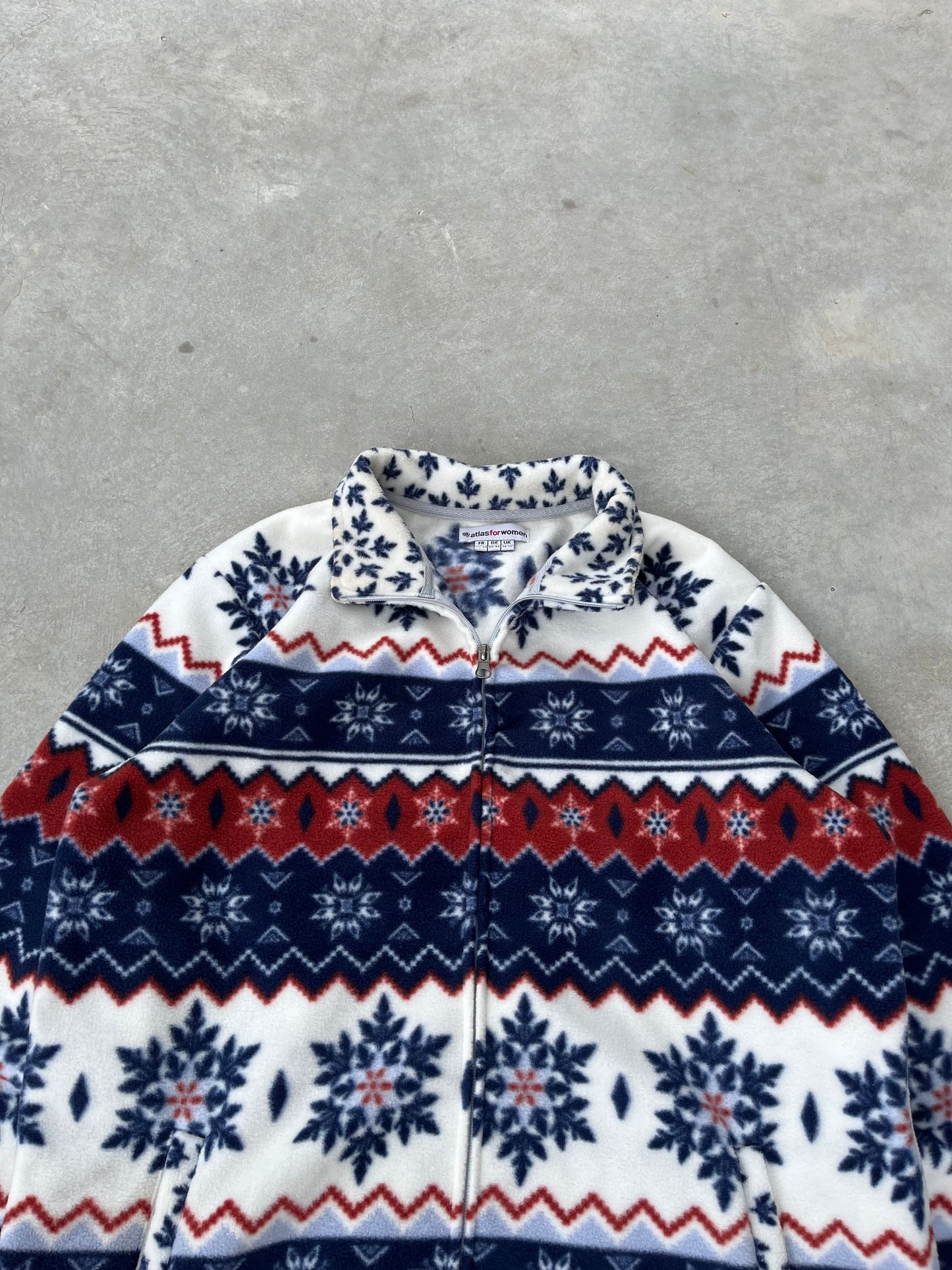 1990S - SKI/NORDIC PATTERNED FLEECE - M