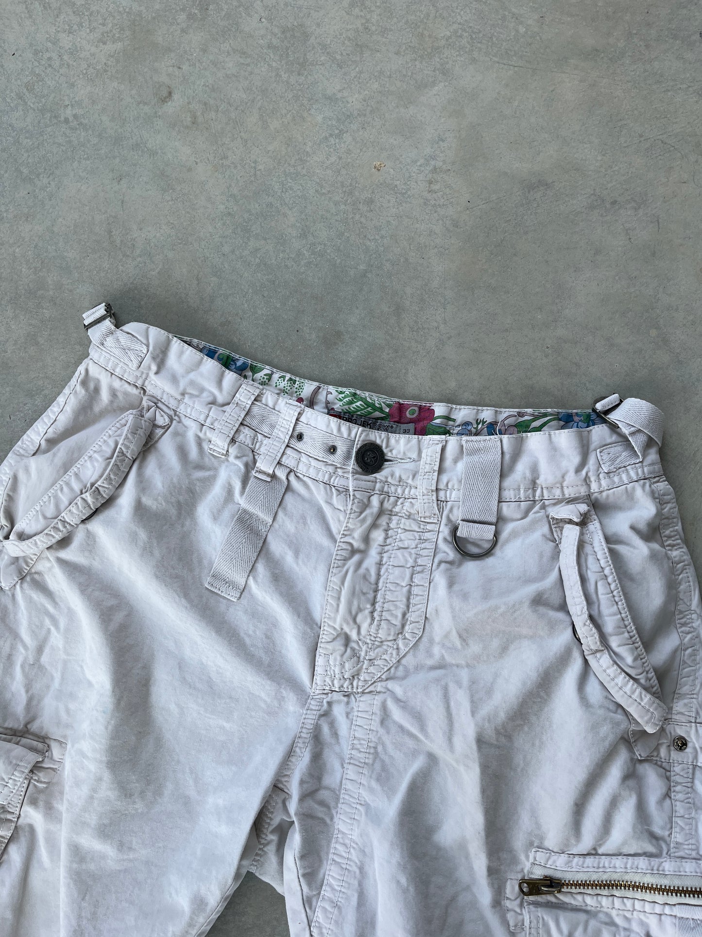 2000S - WHITE CARGO SHORTS - 33