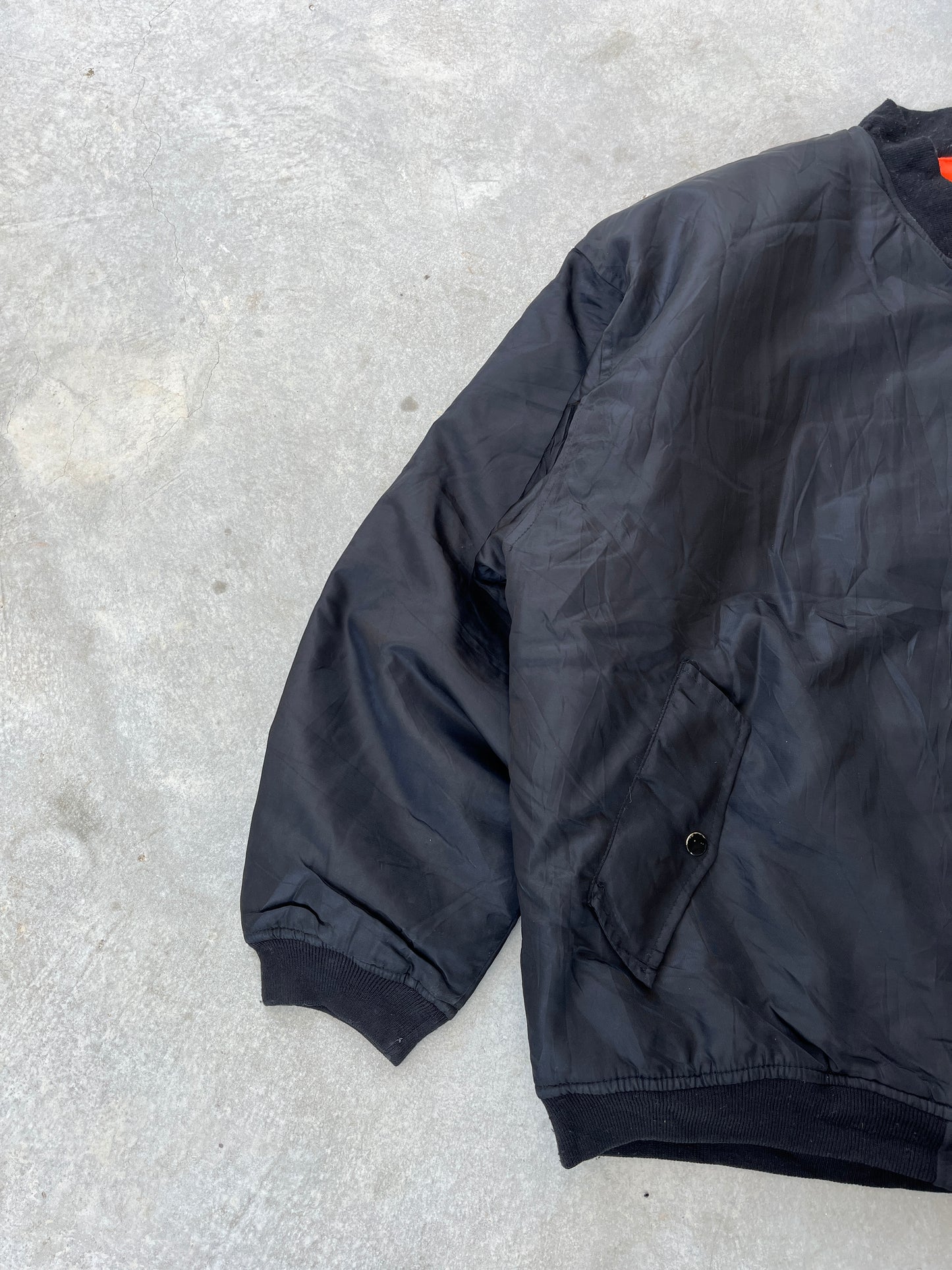 1990S - BLACK WORK PUFFER JACKET - XL