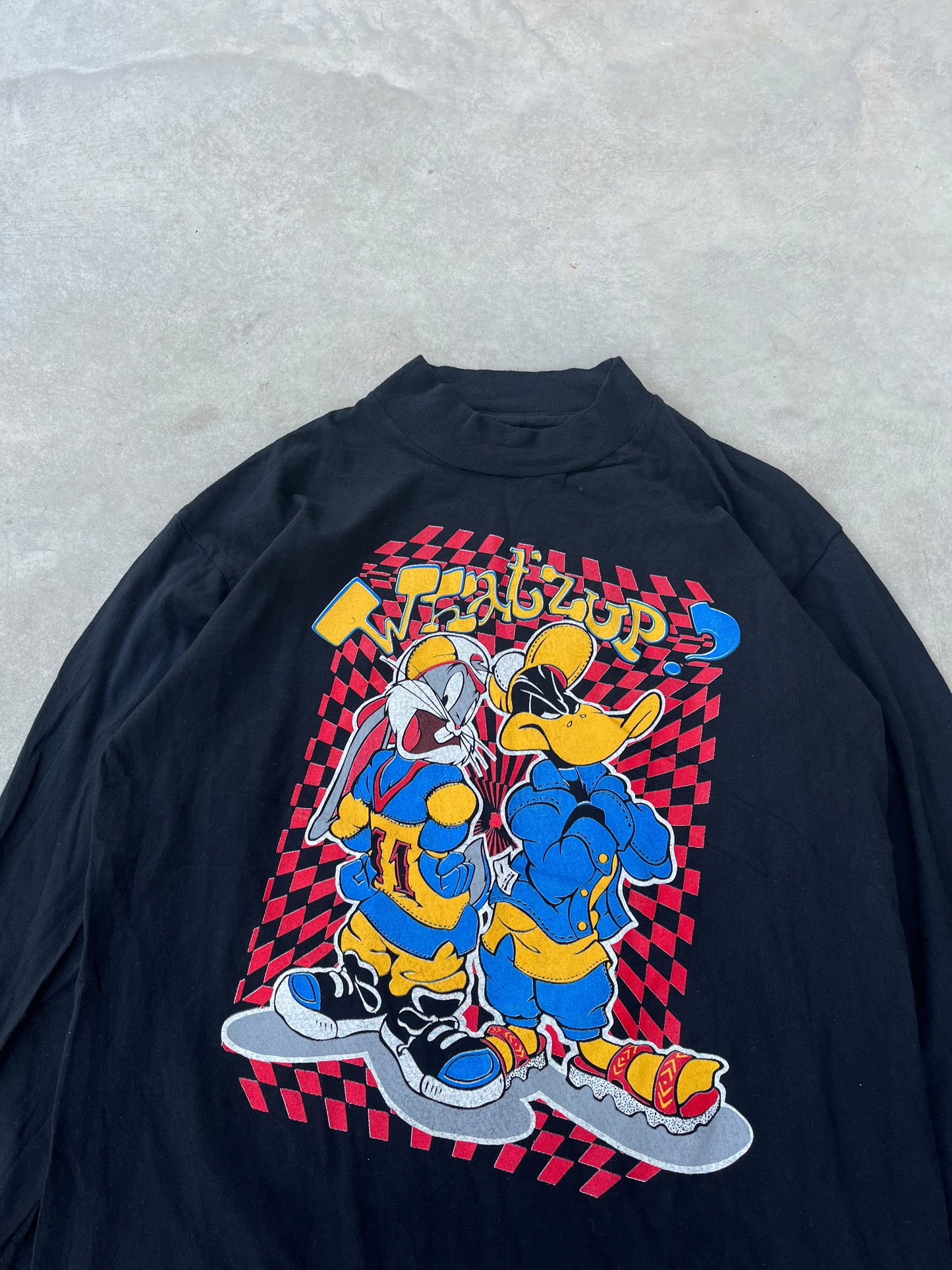1990S - GRAPHIC LOONEY TUNES TURTLENECK LONGSLEEVE - L