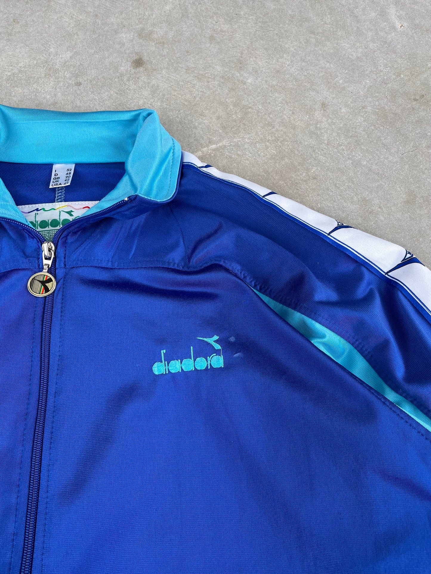 1990S - DIADORA BLUE SPORT JACKET - L