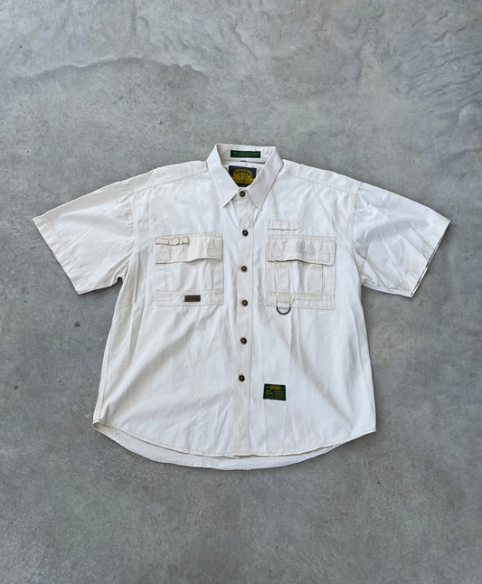 1990S - CAMEL DETAILED BUTTON UP TSHIRT - L