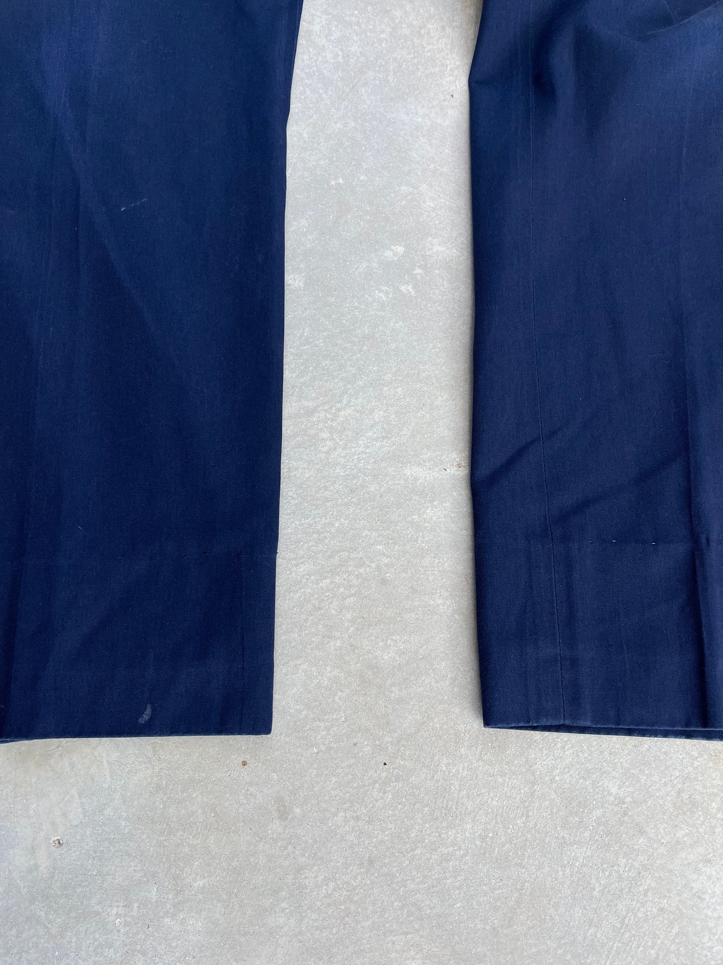 1990S - BLUE WIDE LEG FABRIC PANTS - 42