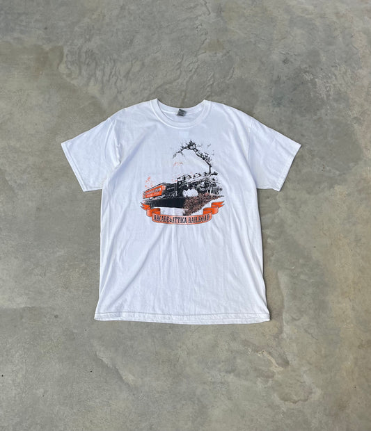 2000S - GRAPHIC “RAILROAD” TSHIRT - L