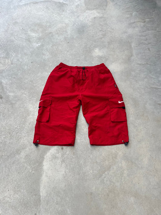 2000S - RED NIKE BAGGY 3/4 PANTS - XL
