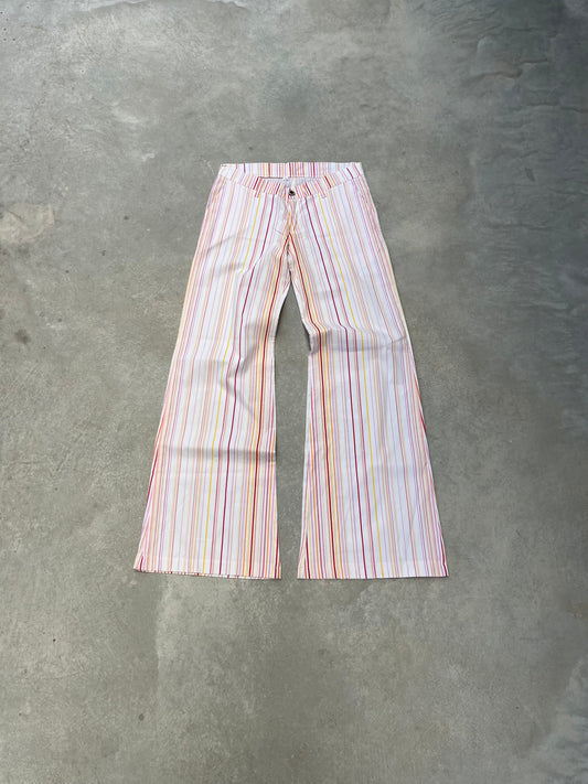 ‏2000S - DEAD STOCK SIXTIES TZIPPY LOW RISE FLARED JEANS - 36