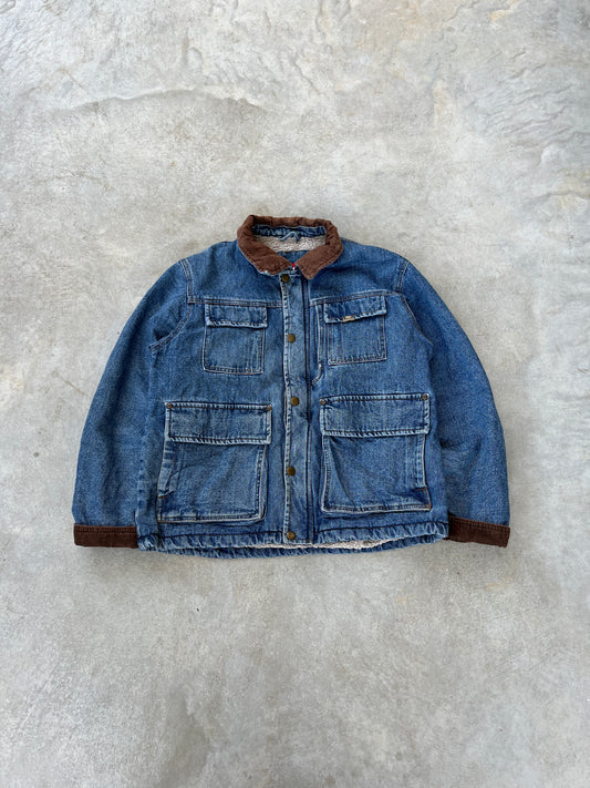 1990S - WRANGLER DENIM & CORDUROY JACKET - L