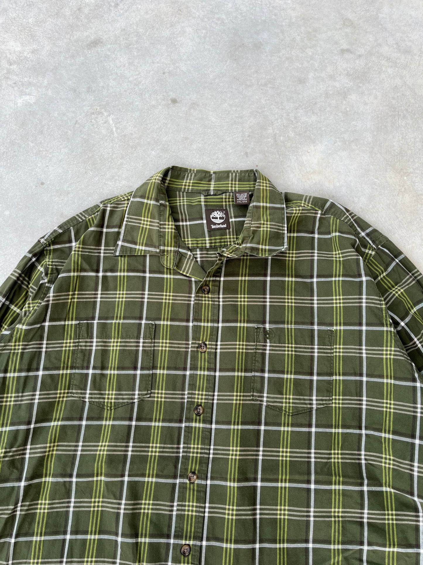 1990S - PLAID TIMBERLAND FLANNEL - XL
