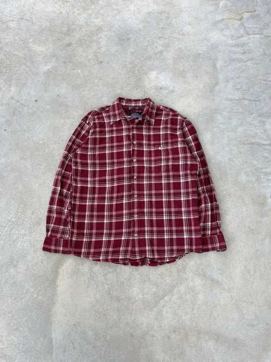 1990S - PLAID FLANNEL LONGSLEEVE - L