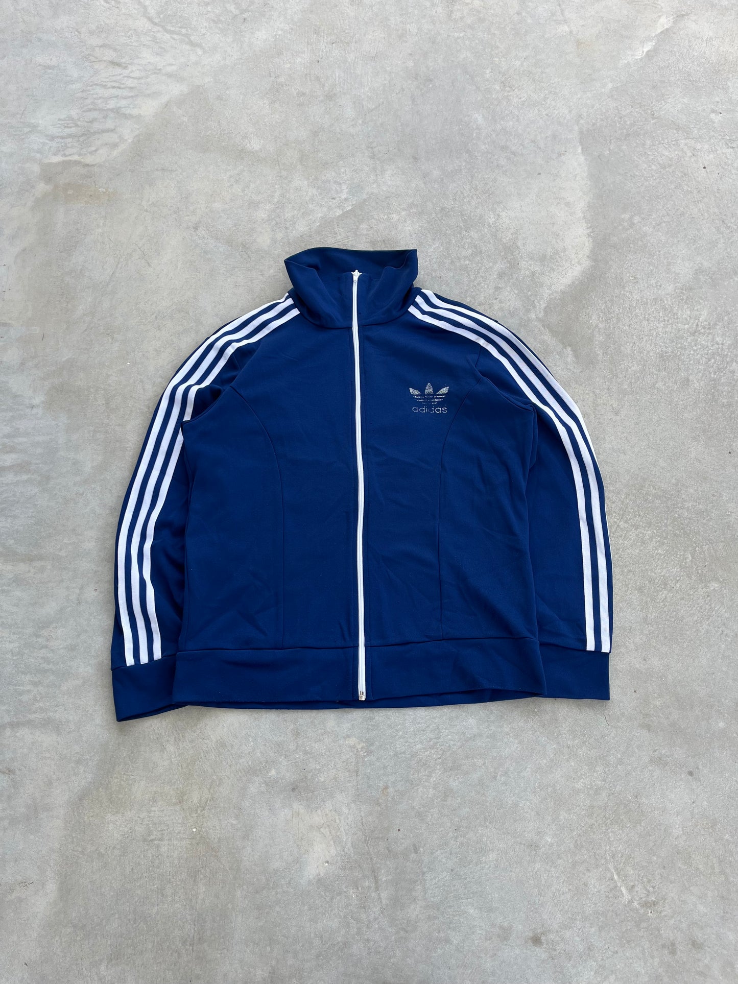1980S - ADIDAS BLUE SPORT JACKET - M