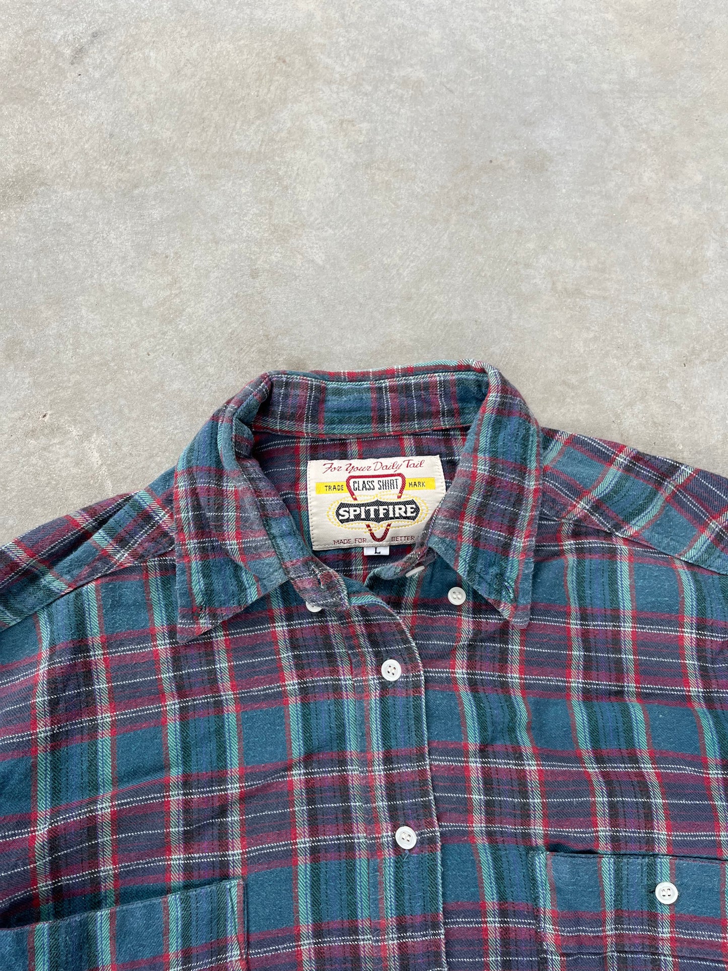 1970S - PLAID FLANNEL LONGSLEEVE - M