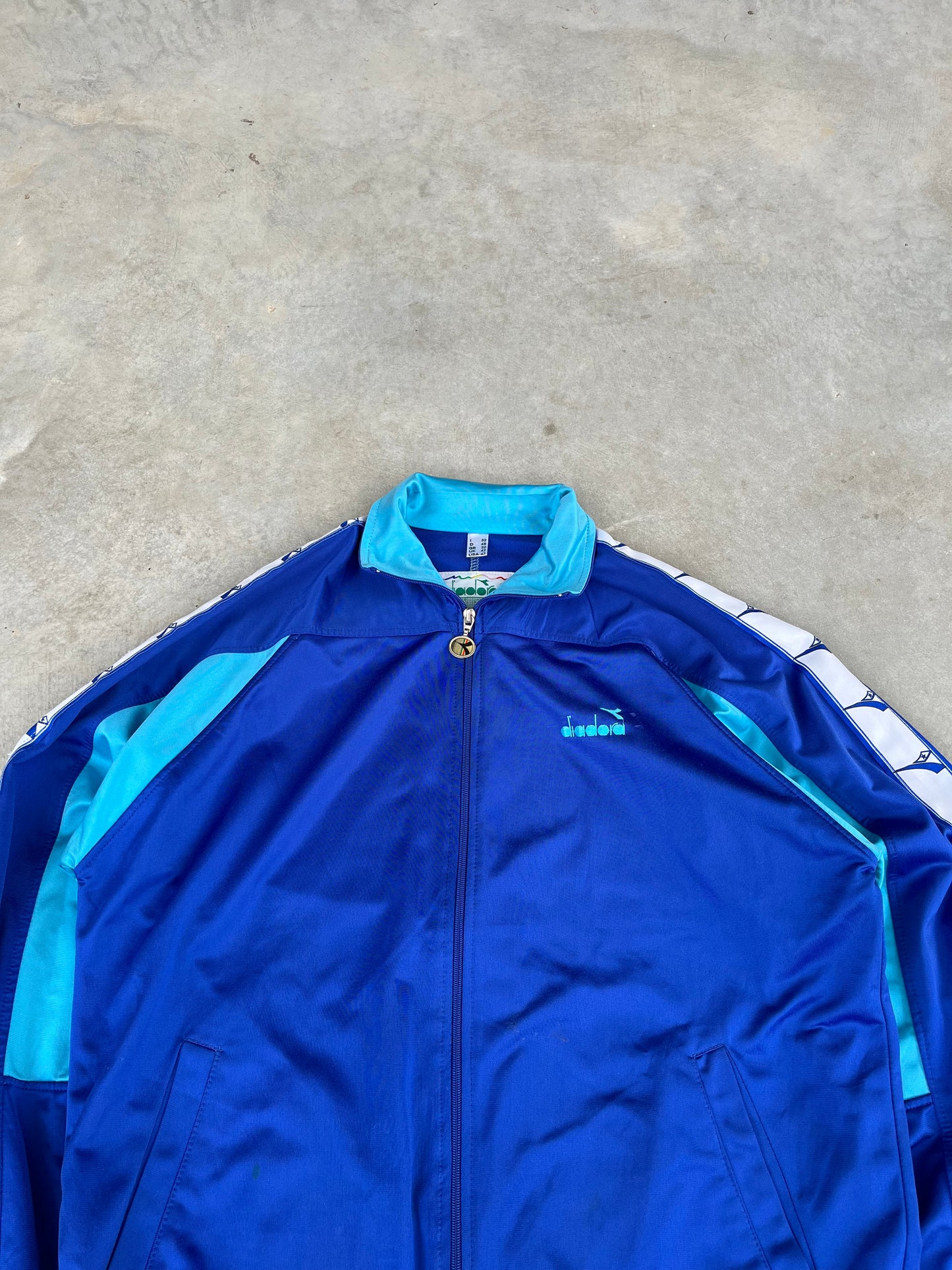 1990S - DIADORA BLUE SPORT JACKET - L