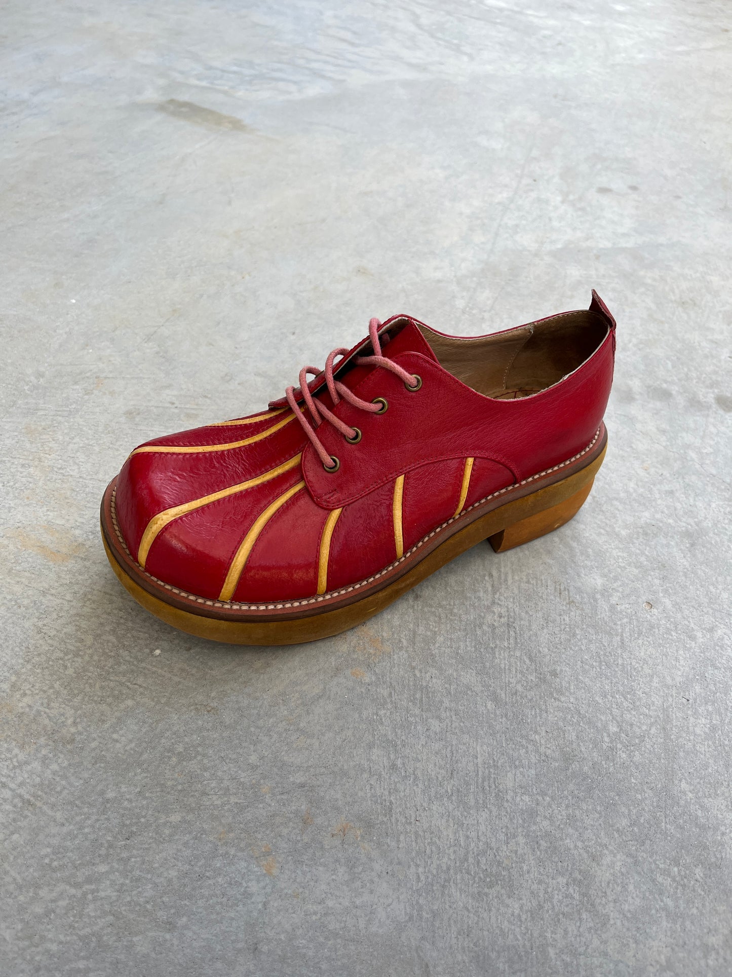 1990S - RARE GAZITH LACE UP CLUB SHOES - 38