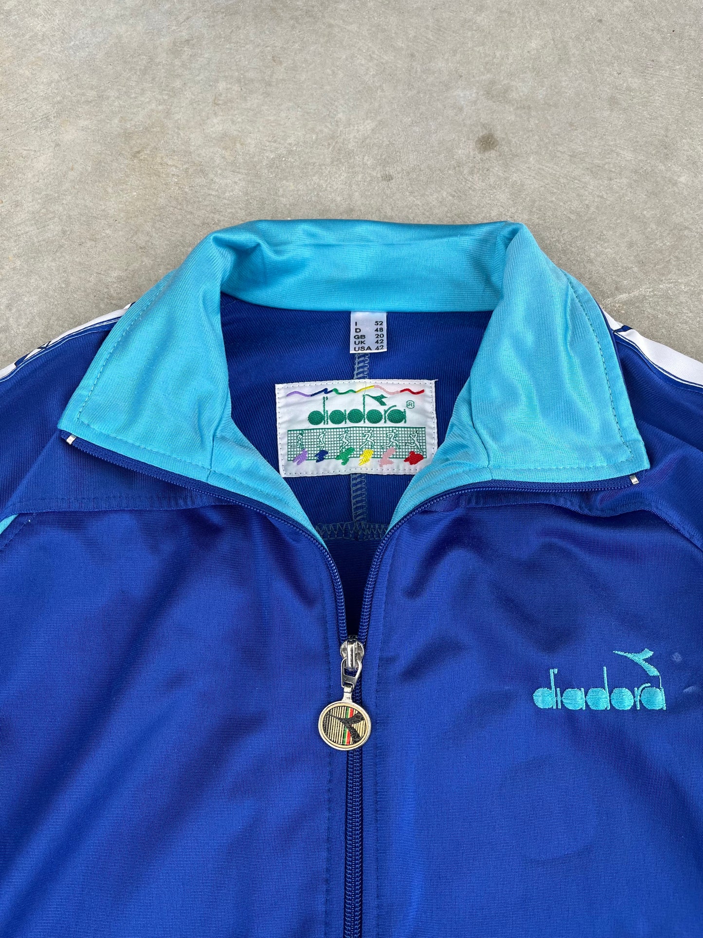 1990S - DIADORA BLUE SPORT JACKET - L