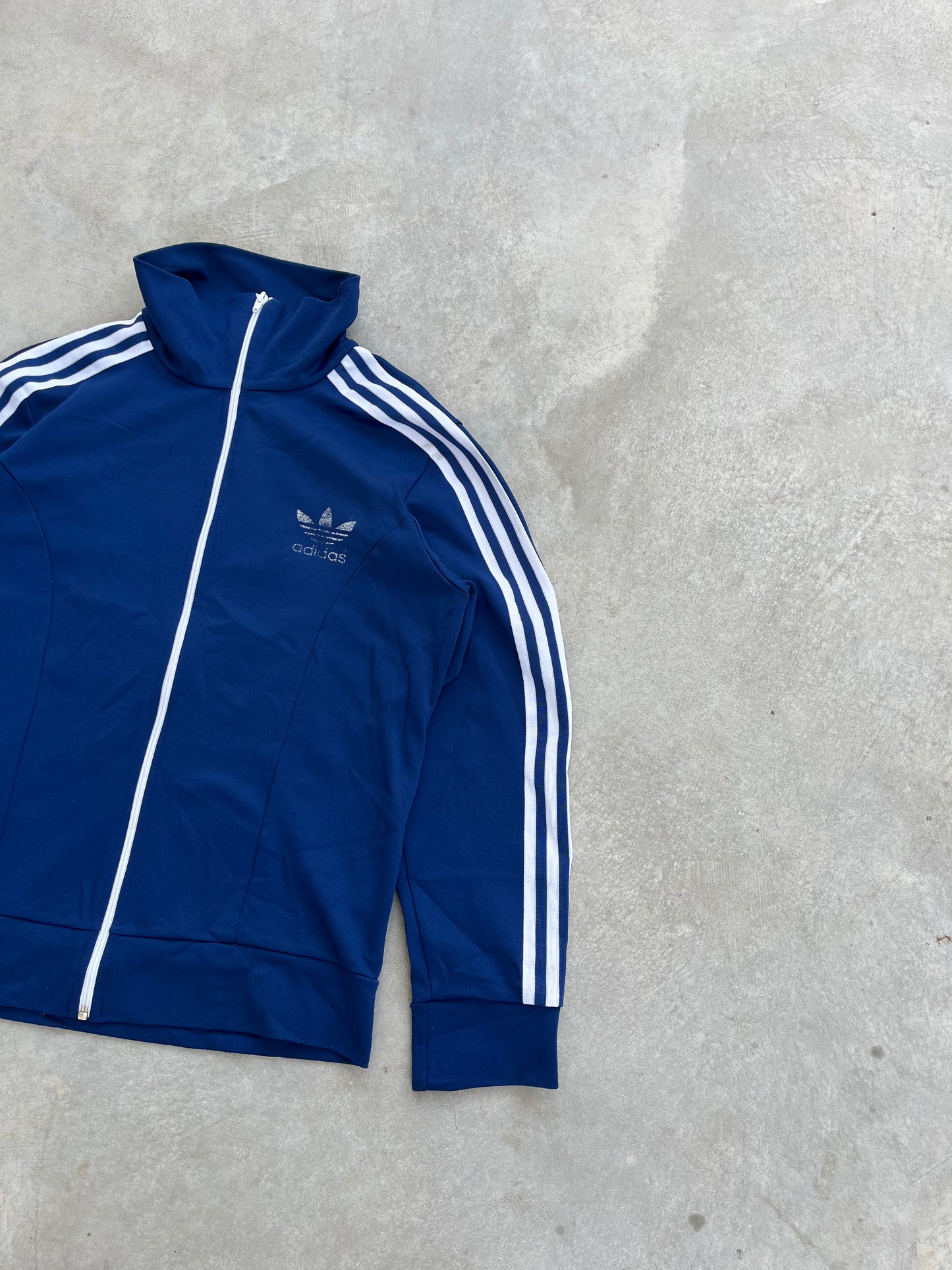 1980S - ADIDAS BLUE SPORT JACKET - M