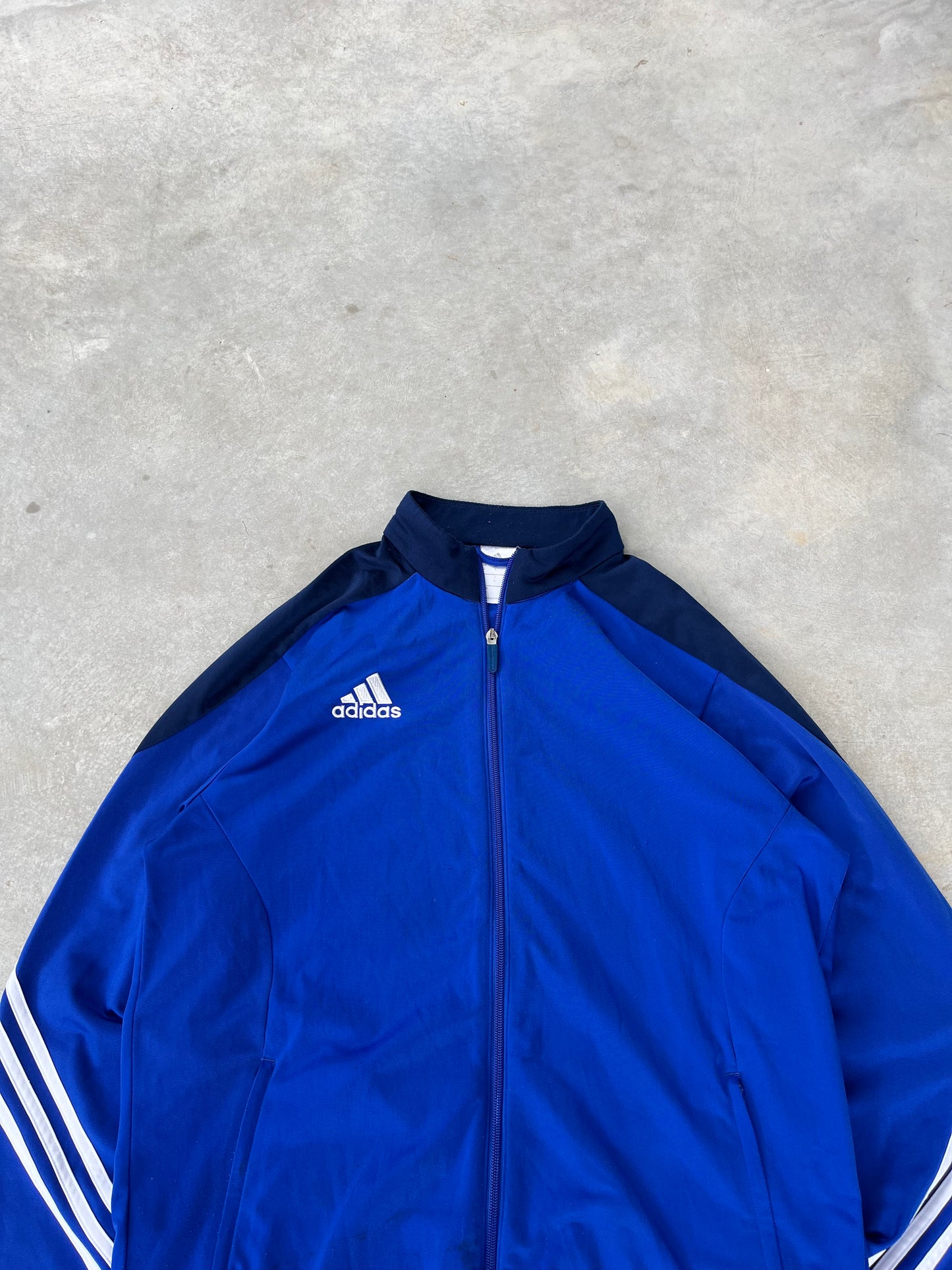 2000S - BLUE ADIDAS SPORT JACKET - L