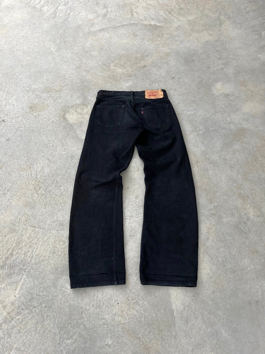 1990S - BLACK STRAIGHT LEG 501 LEVI’S JEANS - 38