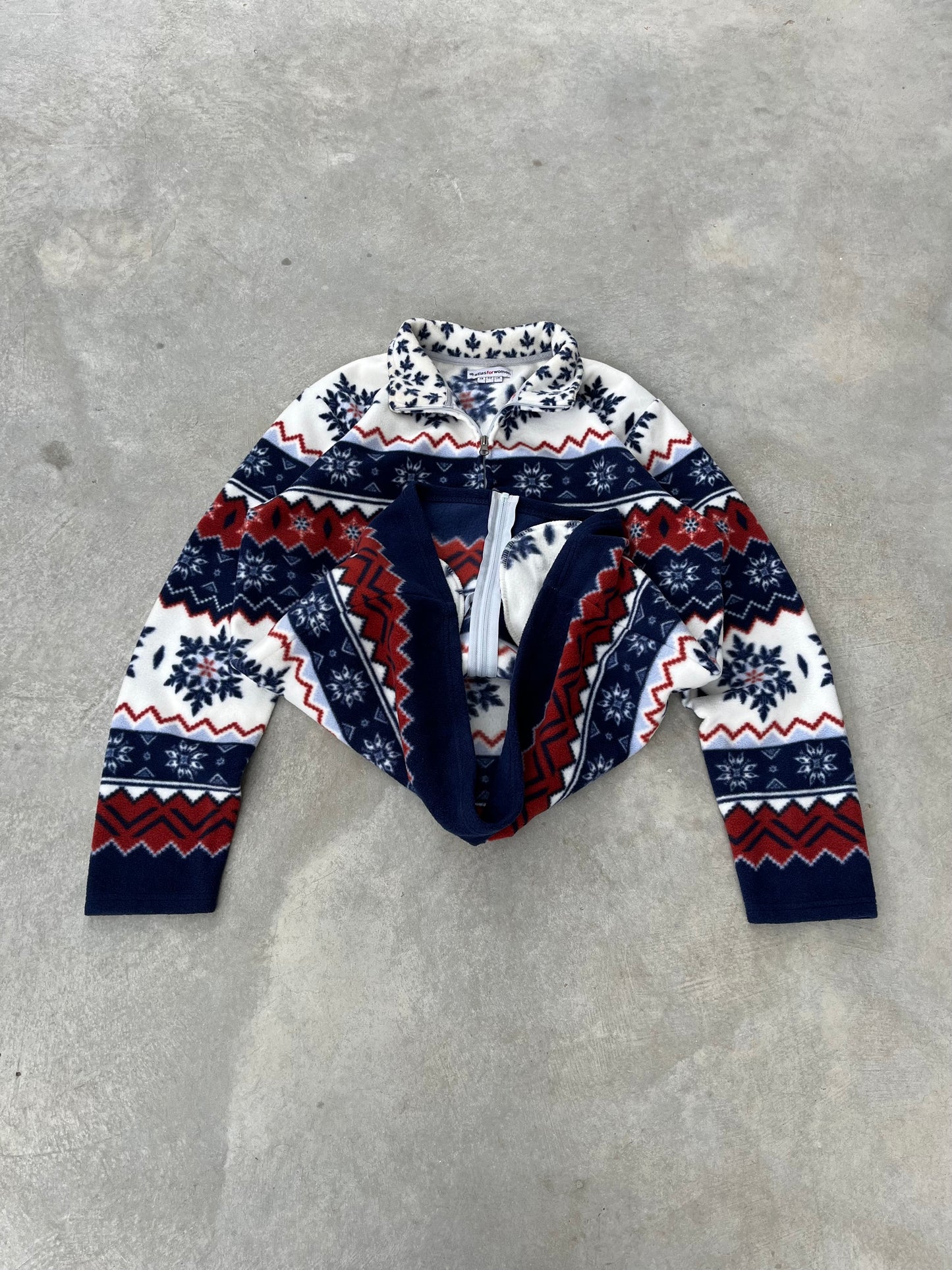 1990S - SKI/NORDIC PATTERNED FLEECE - M