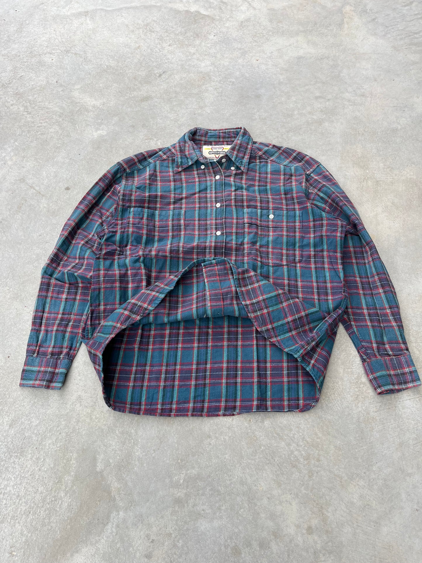 1970S - PLAID FLANNEL LONGSLEEVE - M