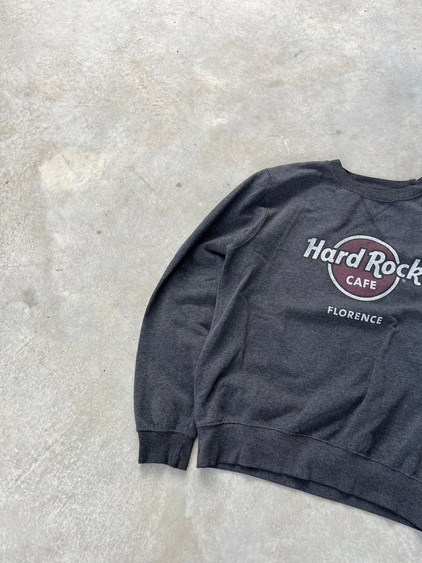 2000S - GRAY HARD ROCK CAFE SWEATSHIRT - M