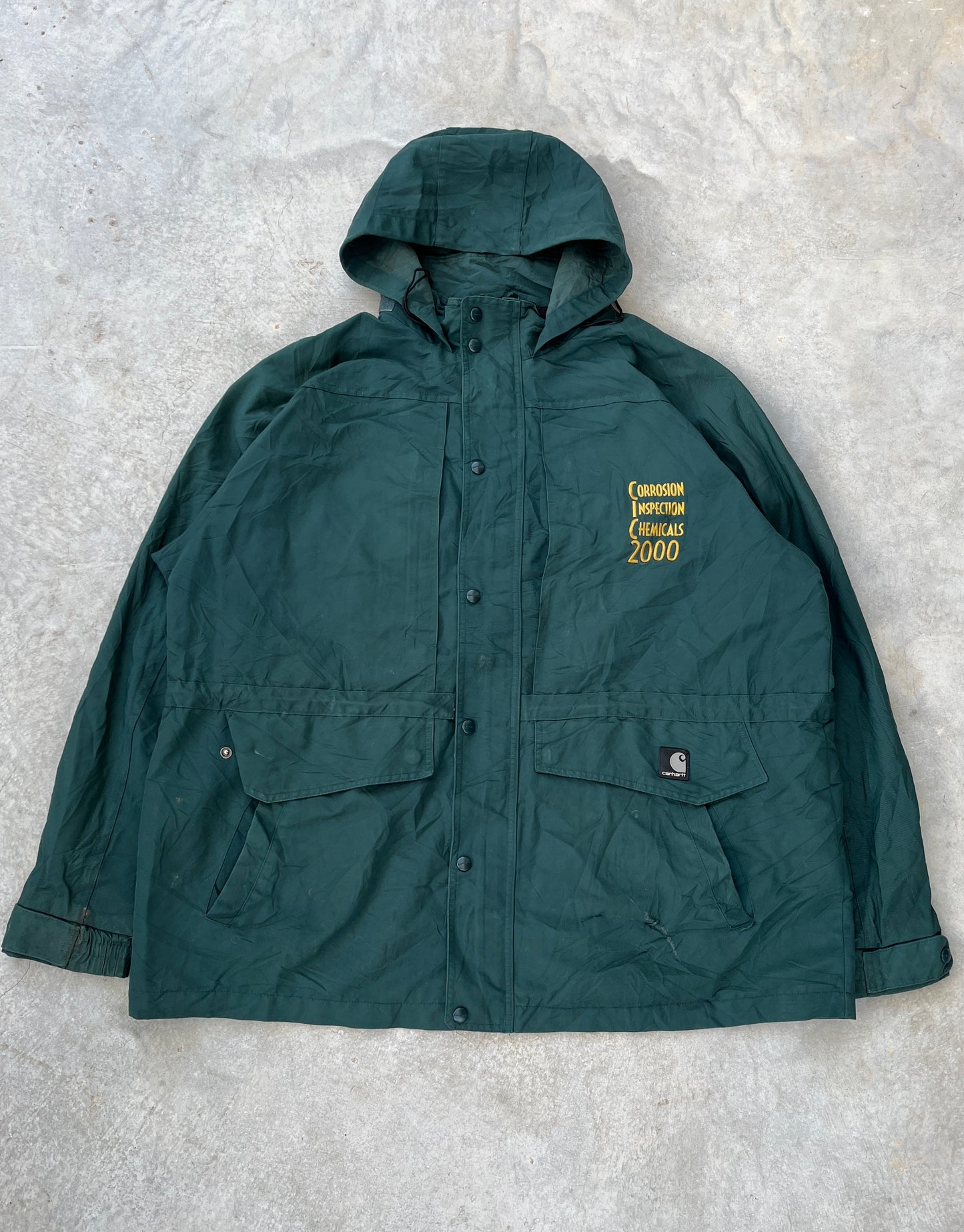 2000S - CARHARTT GREEN WORK COAT - XXL