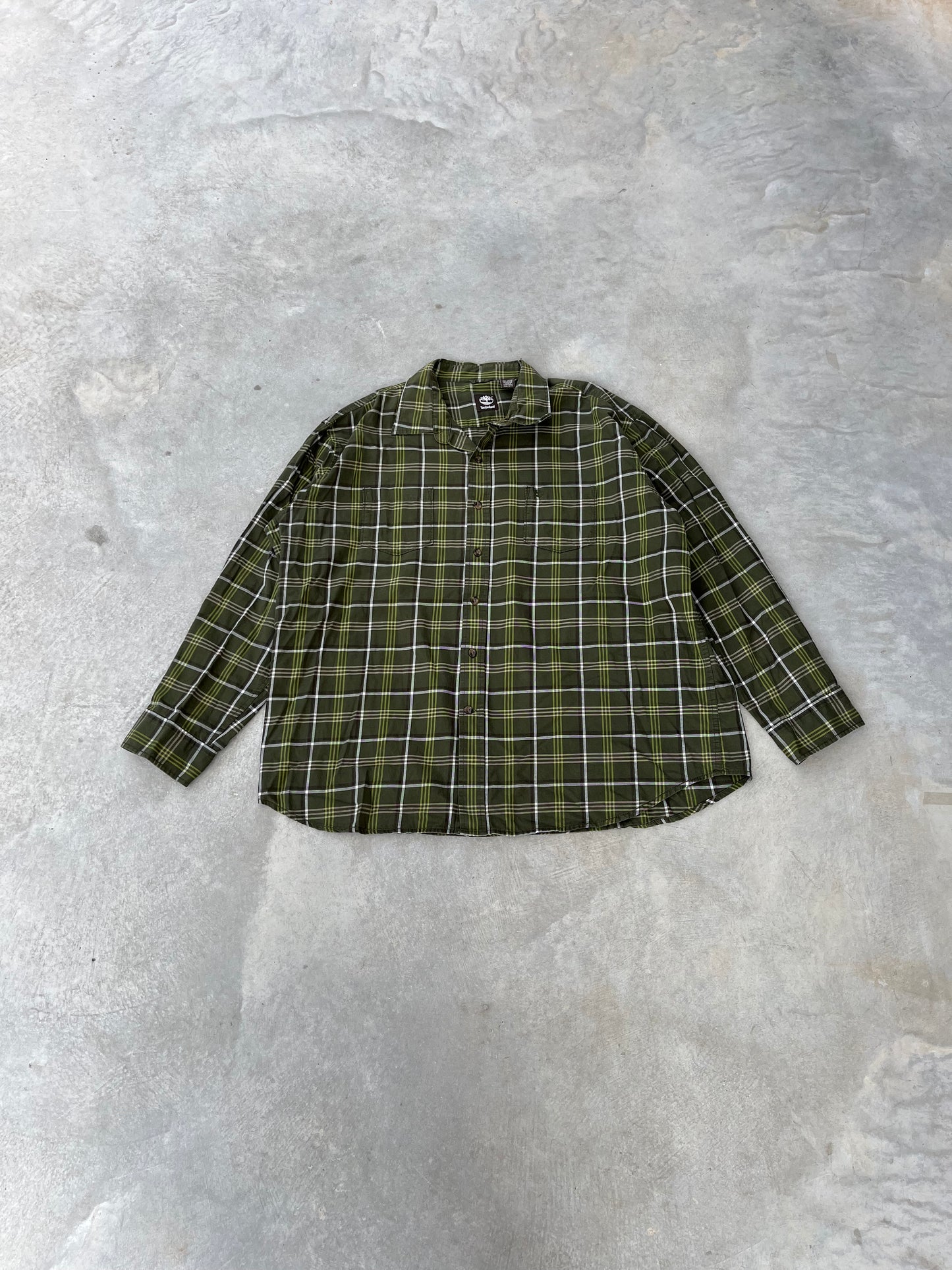 1990S - PLAID TIMBERLAND FLANNEL - XL