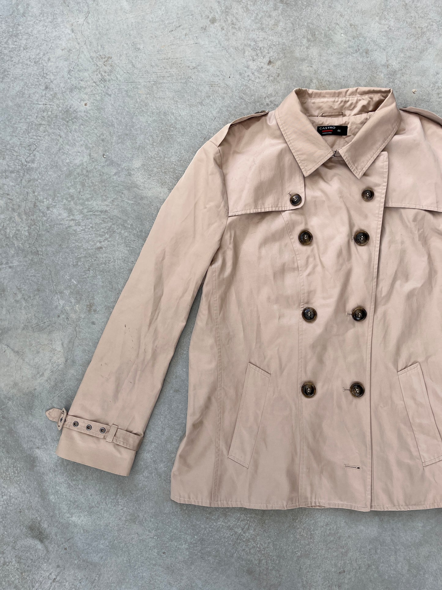 2000S - CASTRO BEIGE TRENCH COAT - 44