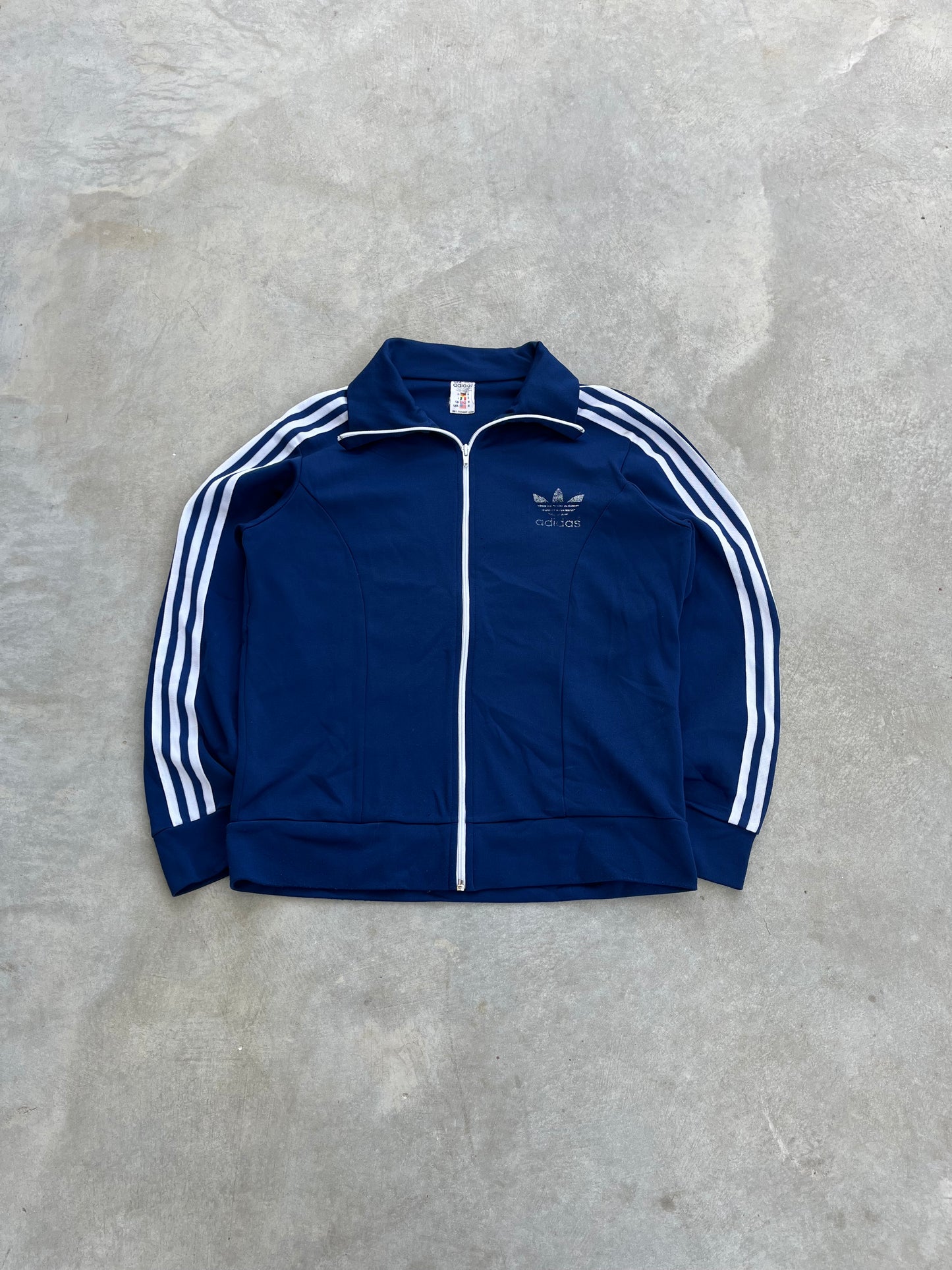 1980S - ADIDAS BLUE SPORT JACKET - M
